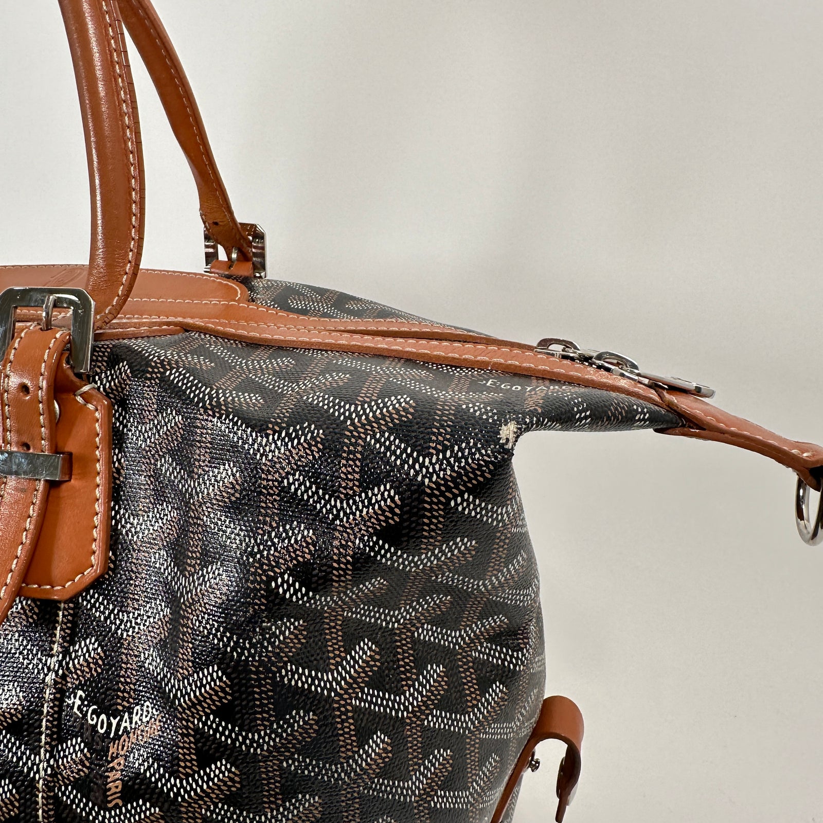 Goyard Black & Tan Goyardine Boeing 30