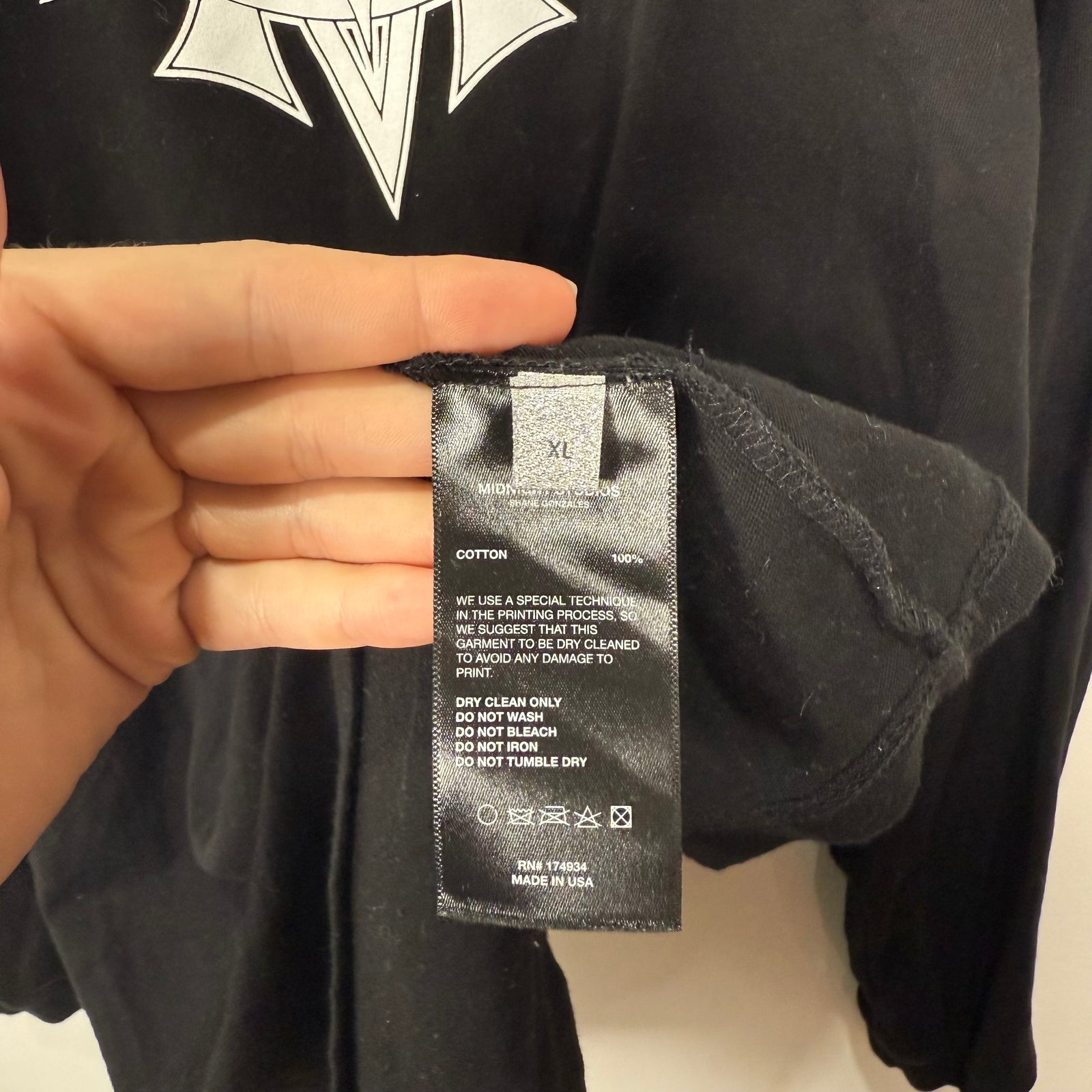 Midnight Studios Logo Graphic Black Long Sleeve Size XL