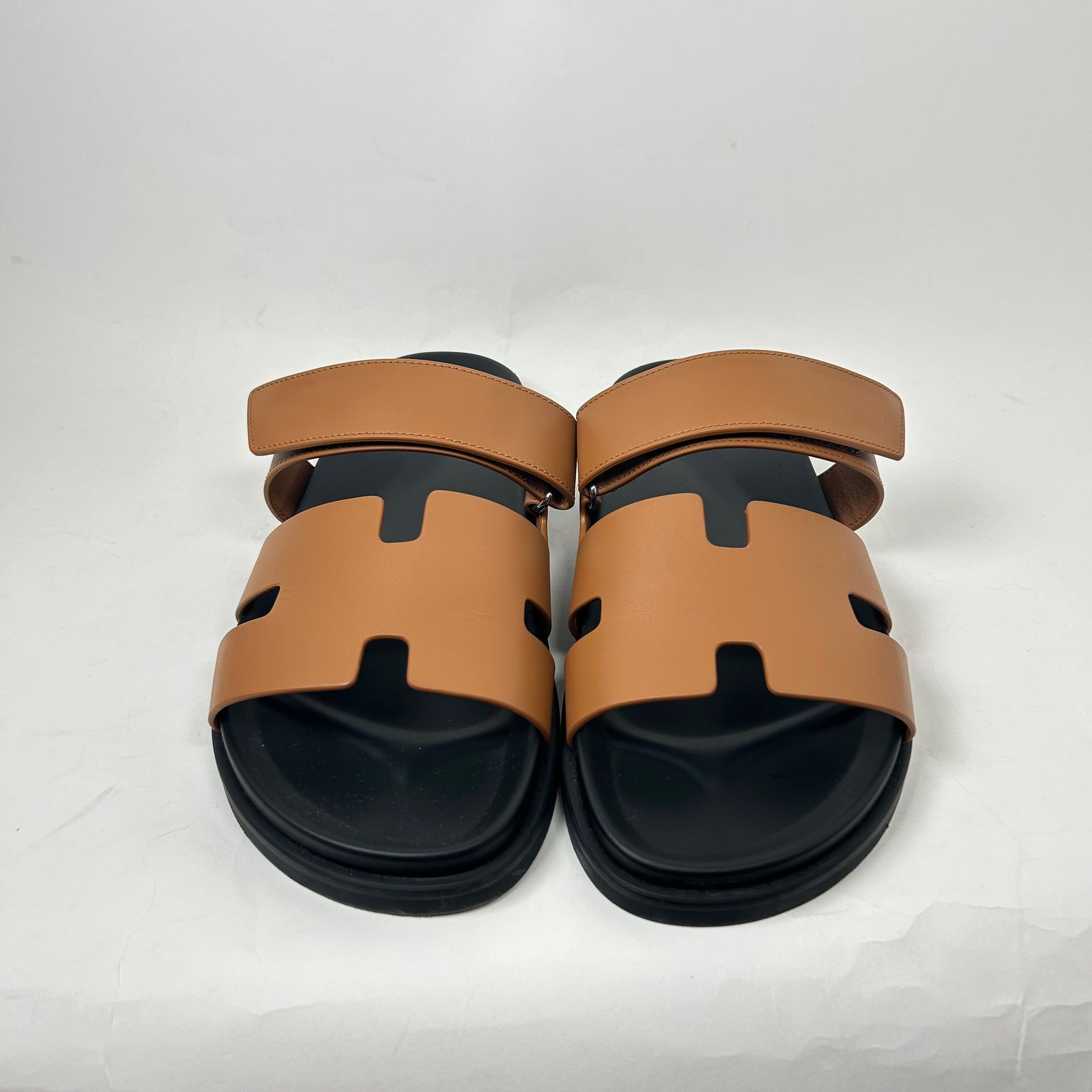 Hermes Brown Naturel Chypre Sandal Size 10
