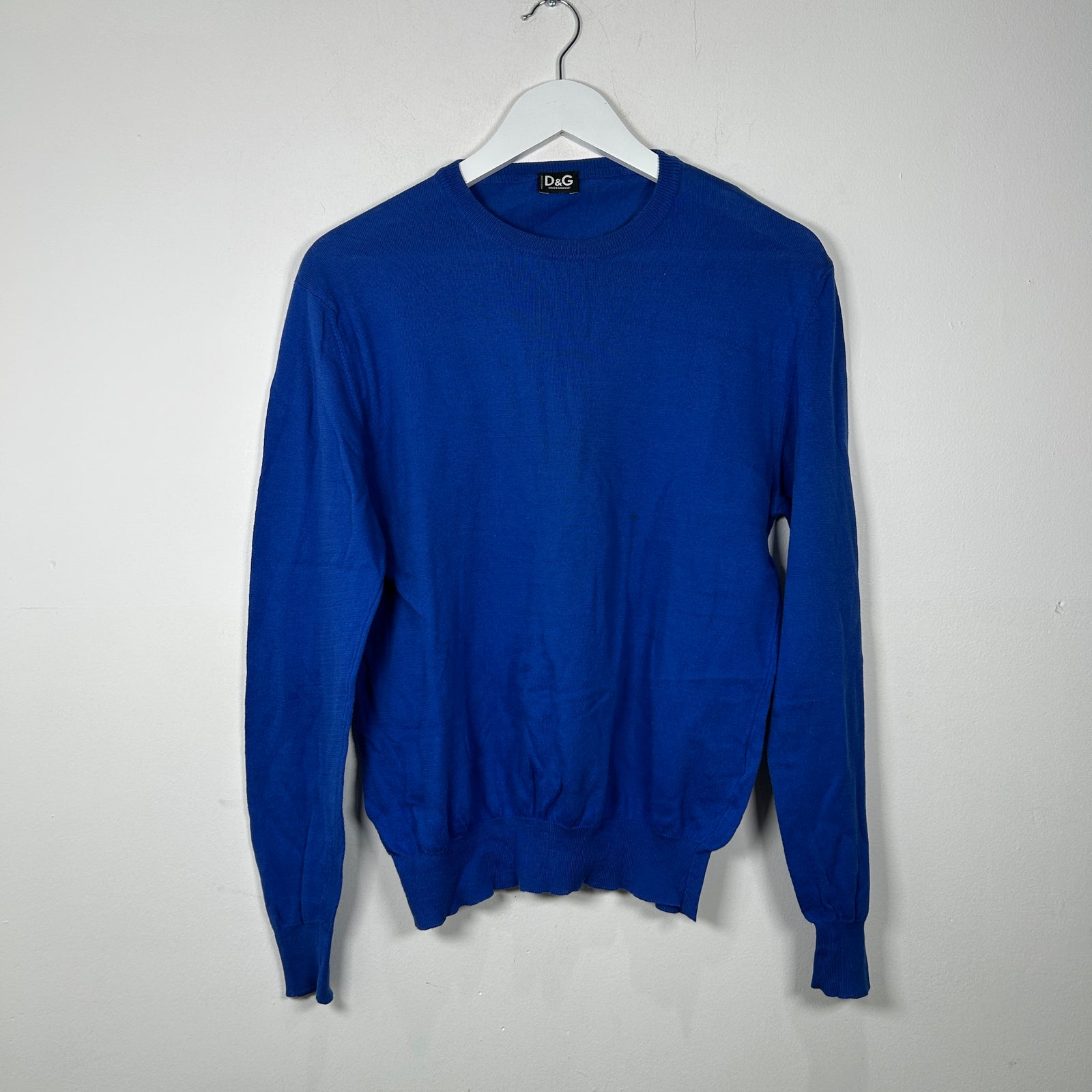 Dolce Gabbana Blue Knit Sweater Size S