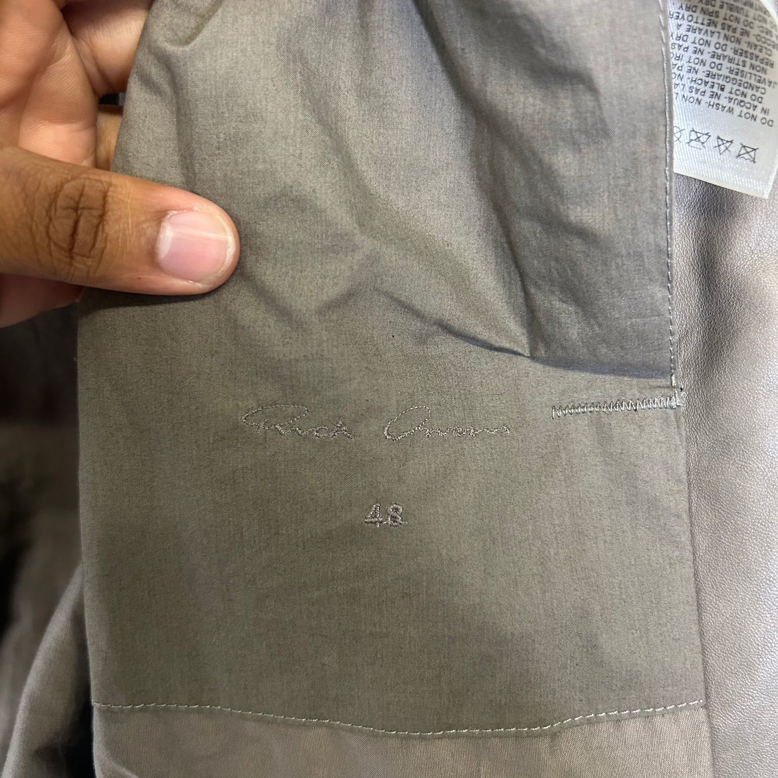 Rick Owens FW17 Lambskin Leather Jacket