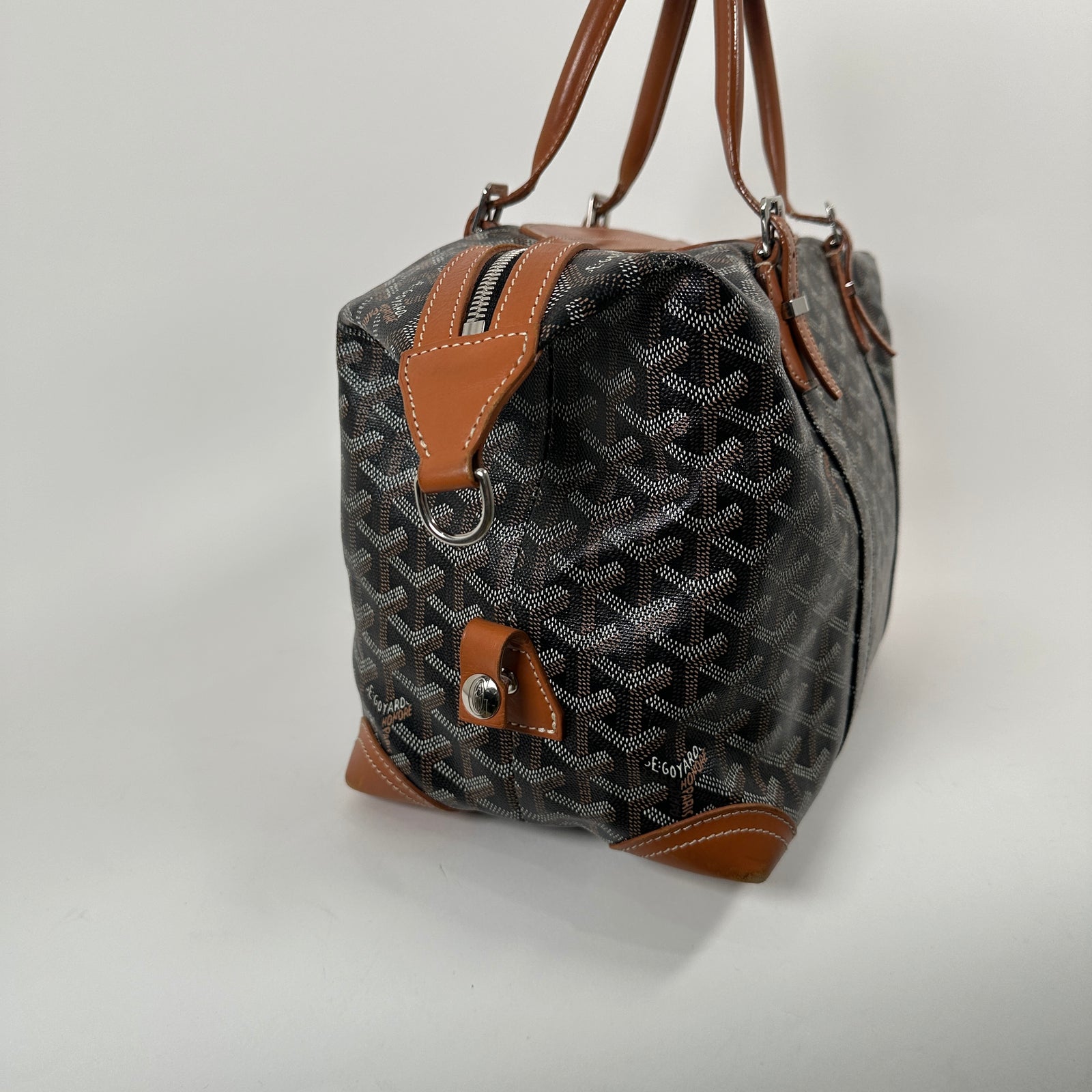 Goyard Black & Tan Goyardine Boeing 30