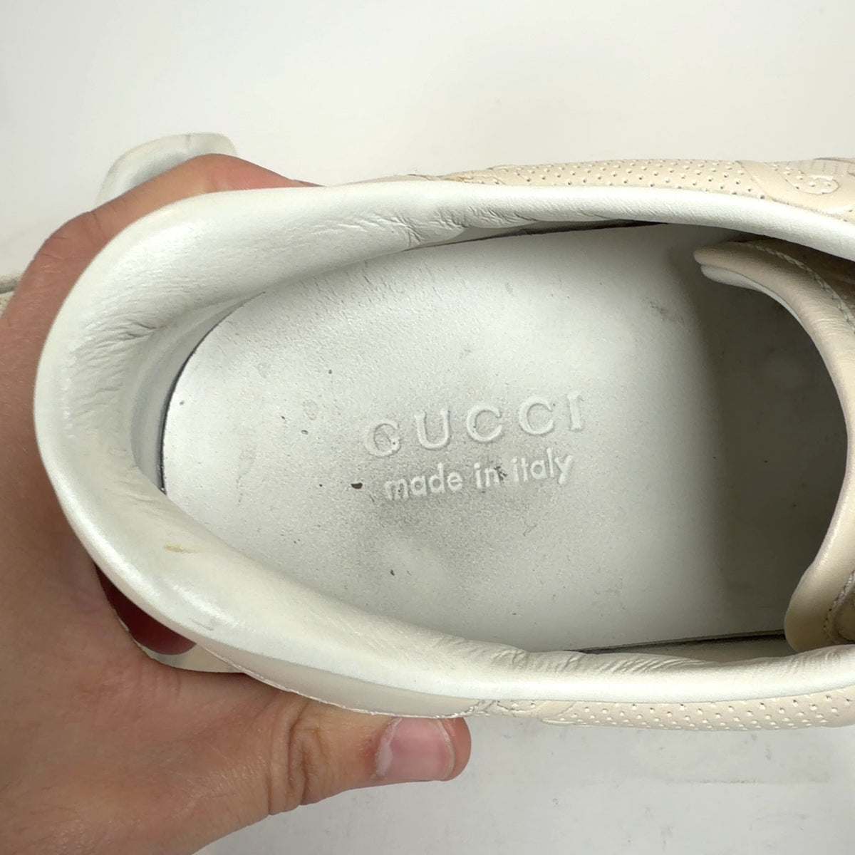 Gucci Ace 'GG' Embossed Lowtop Sneakers