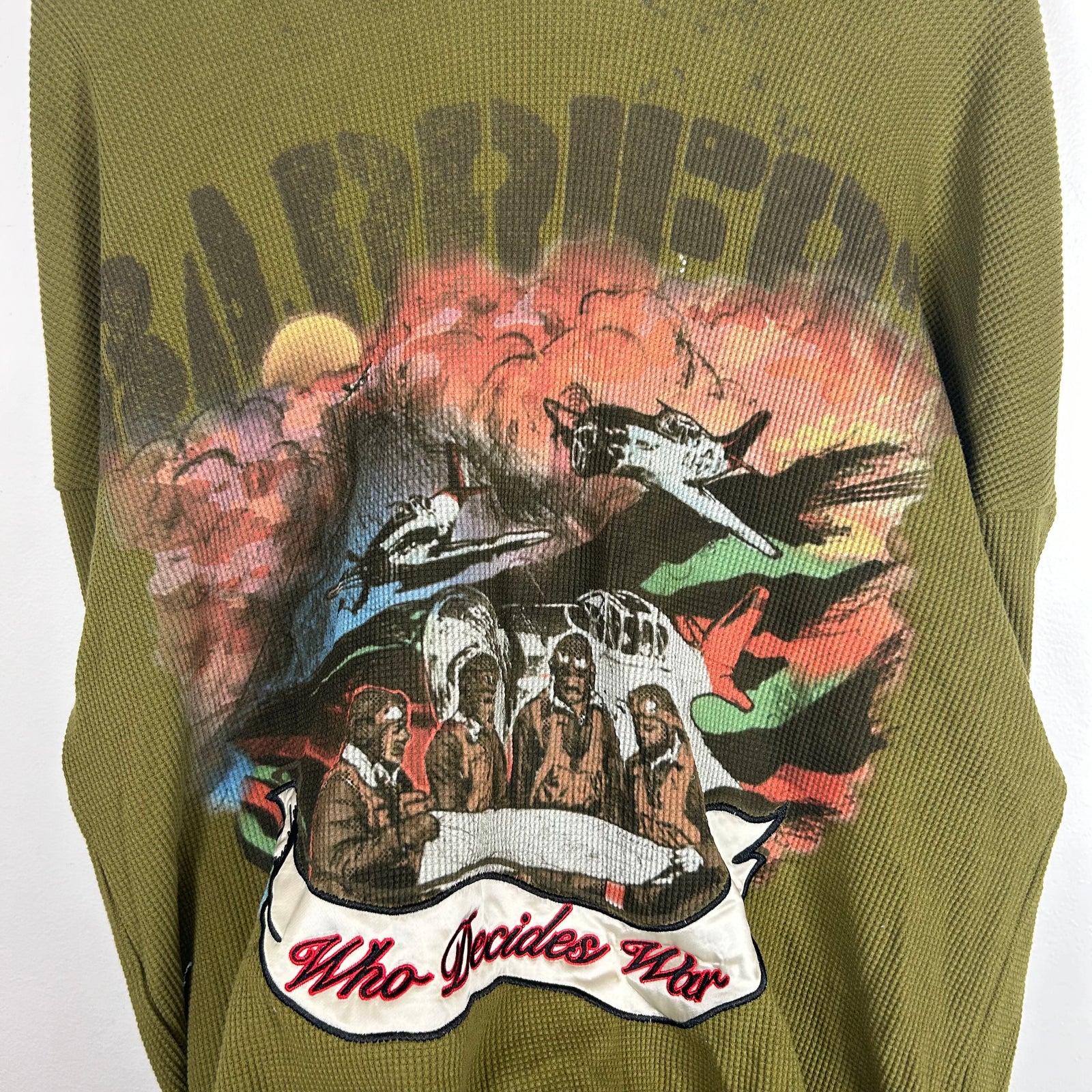 Who Decides War x Barriers NY Olive Hoodie Size L