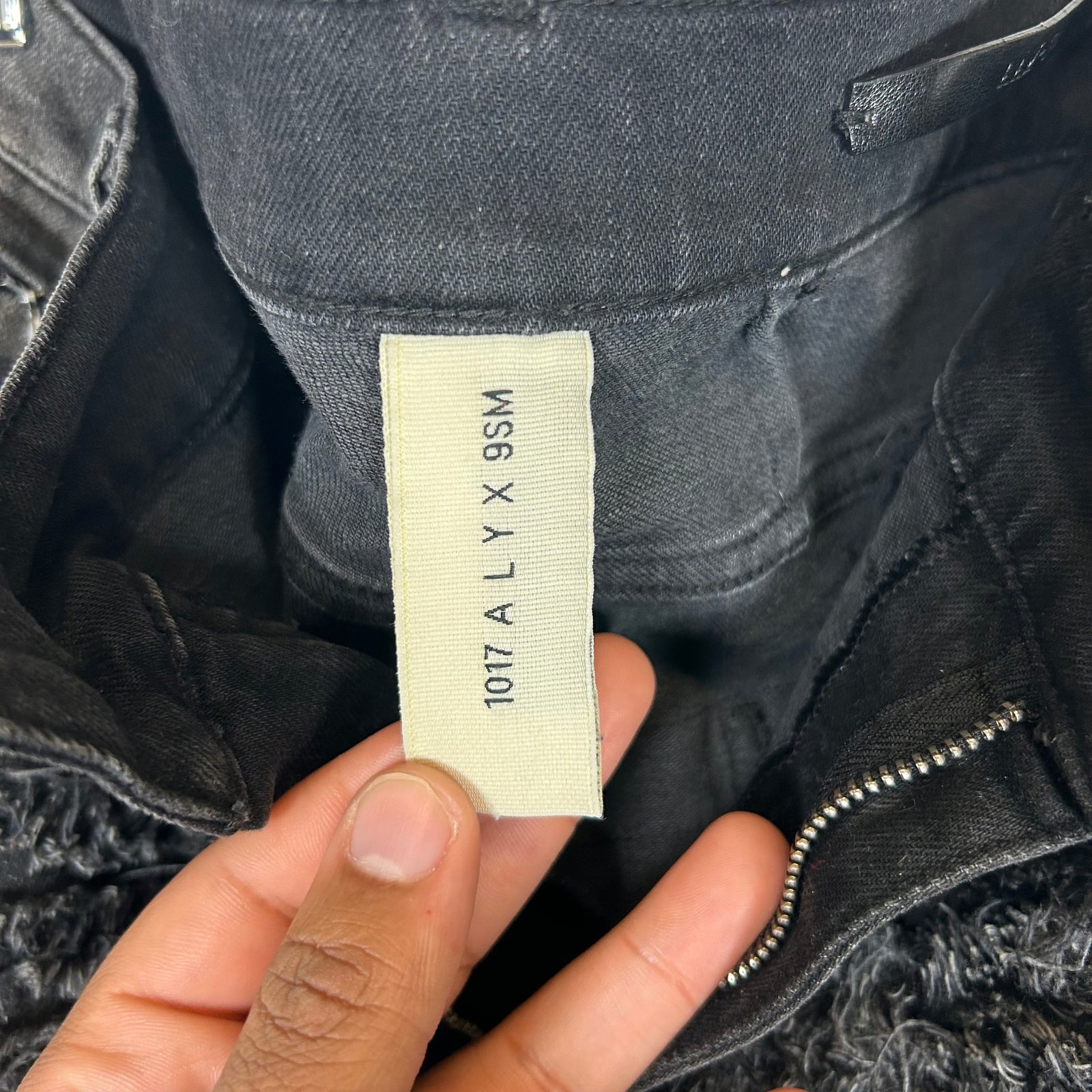 Alyx x Blackmeans Black Frayed Denim Jeans Size 34