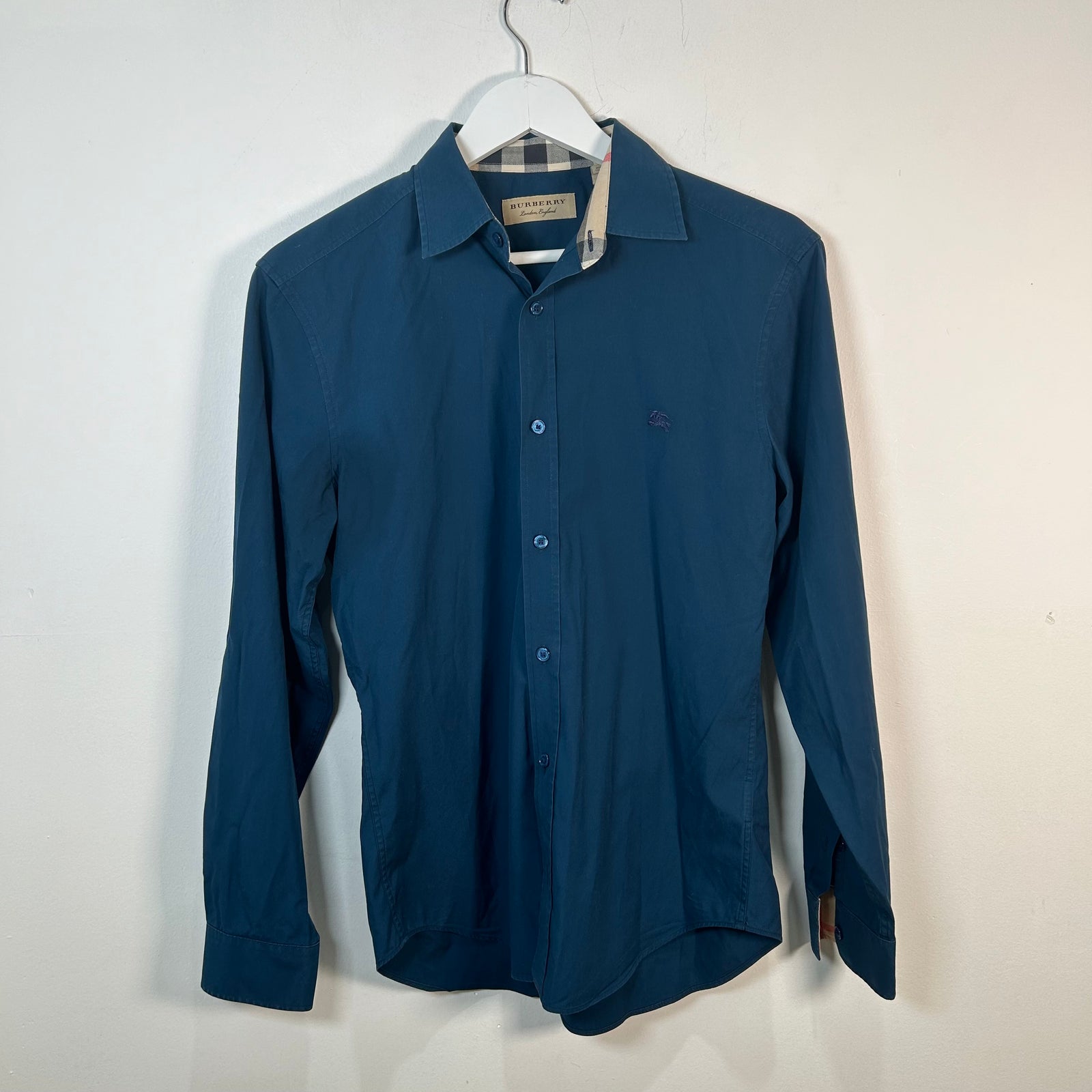 Burberry Blue Button Up Shirt Size S