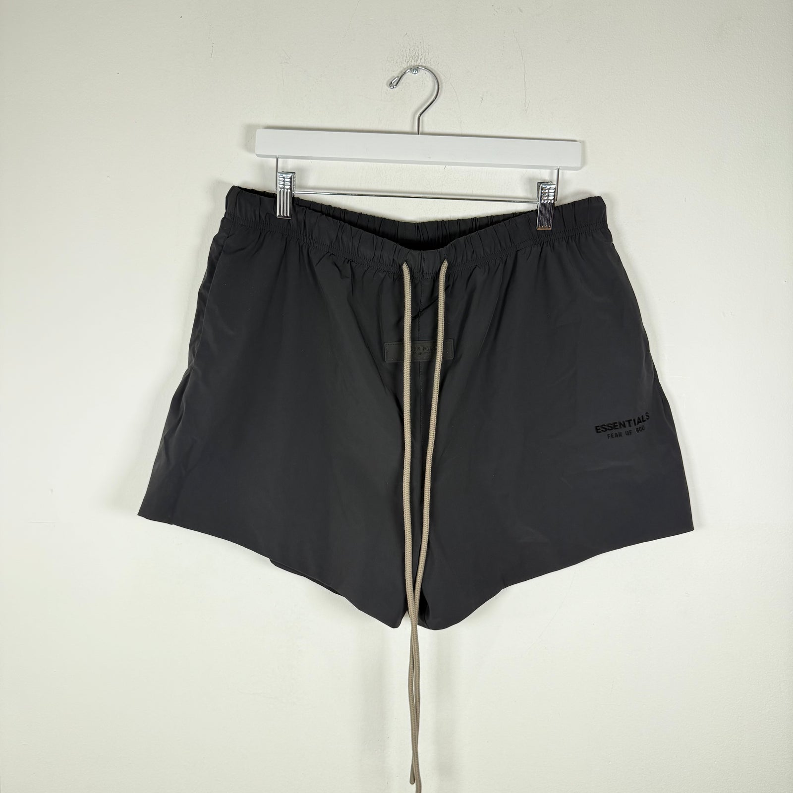 Essentials Black Nylon Shorts Size L