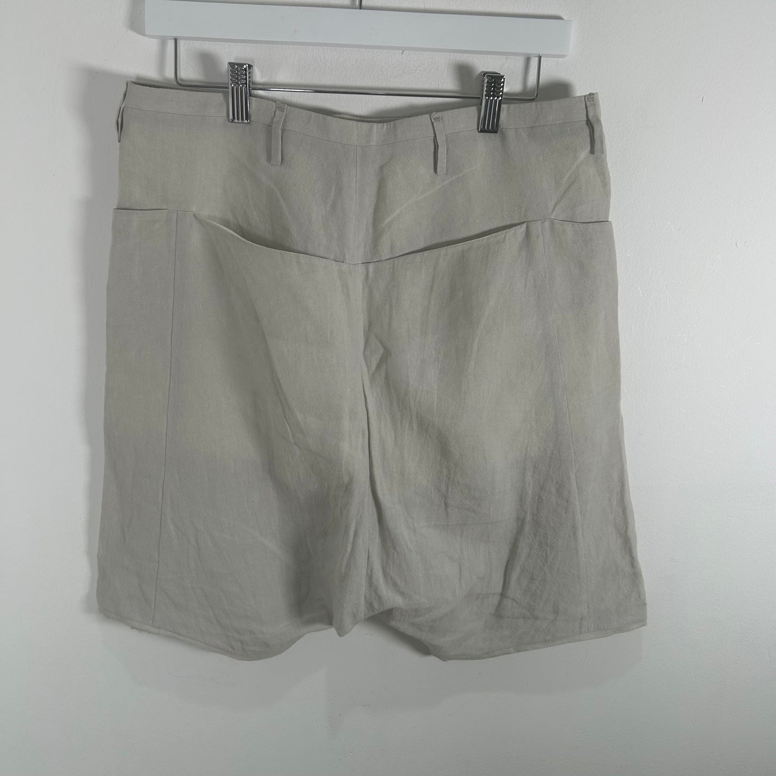 Linen Drop-Crotch Shorts Size 31