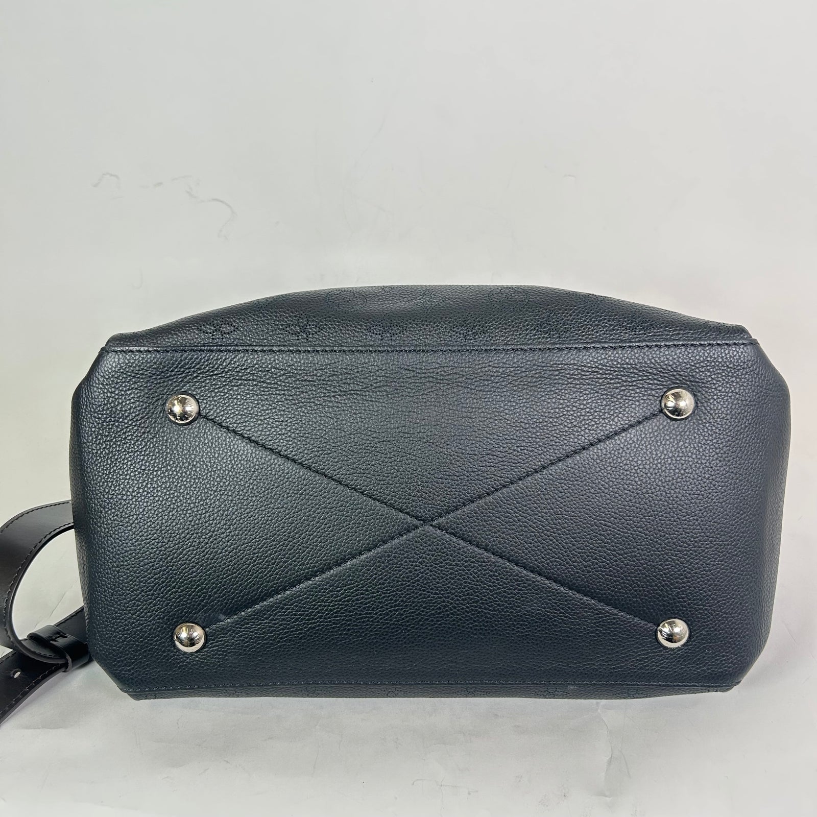 Louis Vuitton Black Beaubourg Mahina Hobo MM Bag