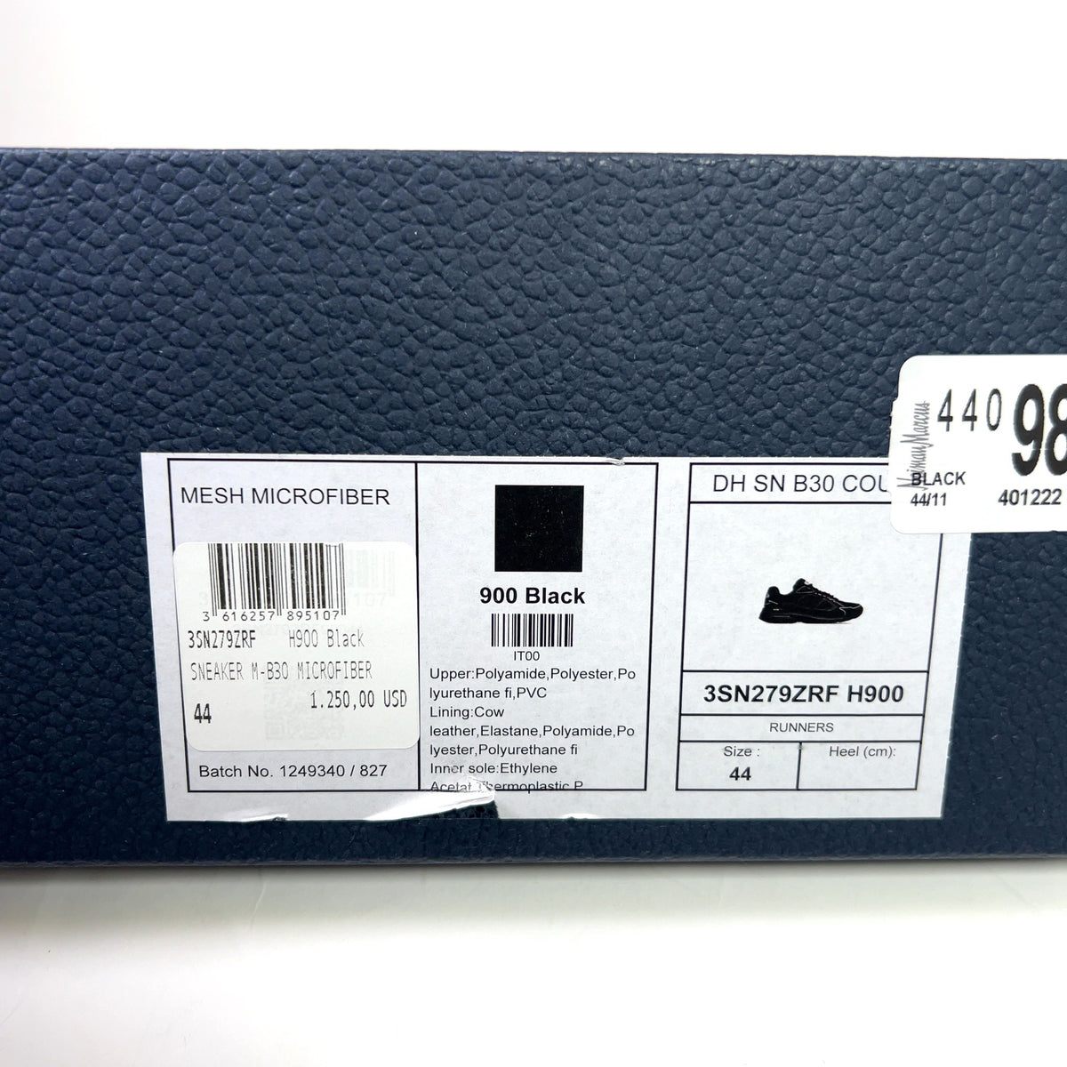 Dior B30 Triple Black Mesh Microfiber Sneakers