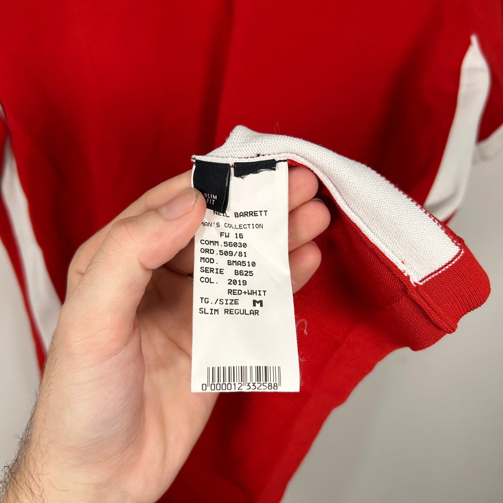 Neil Barret Red T-Shirt Size M