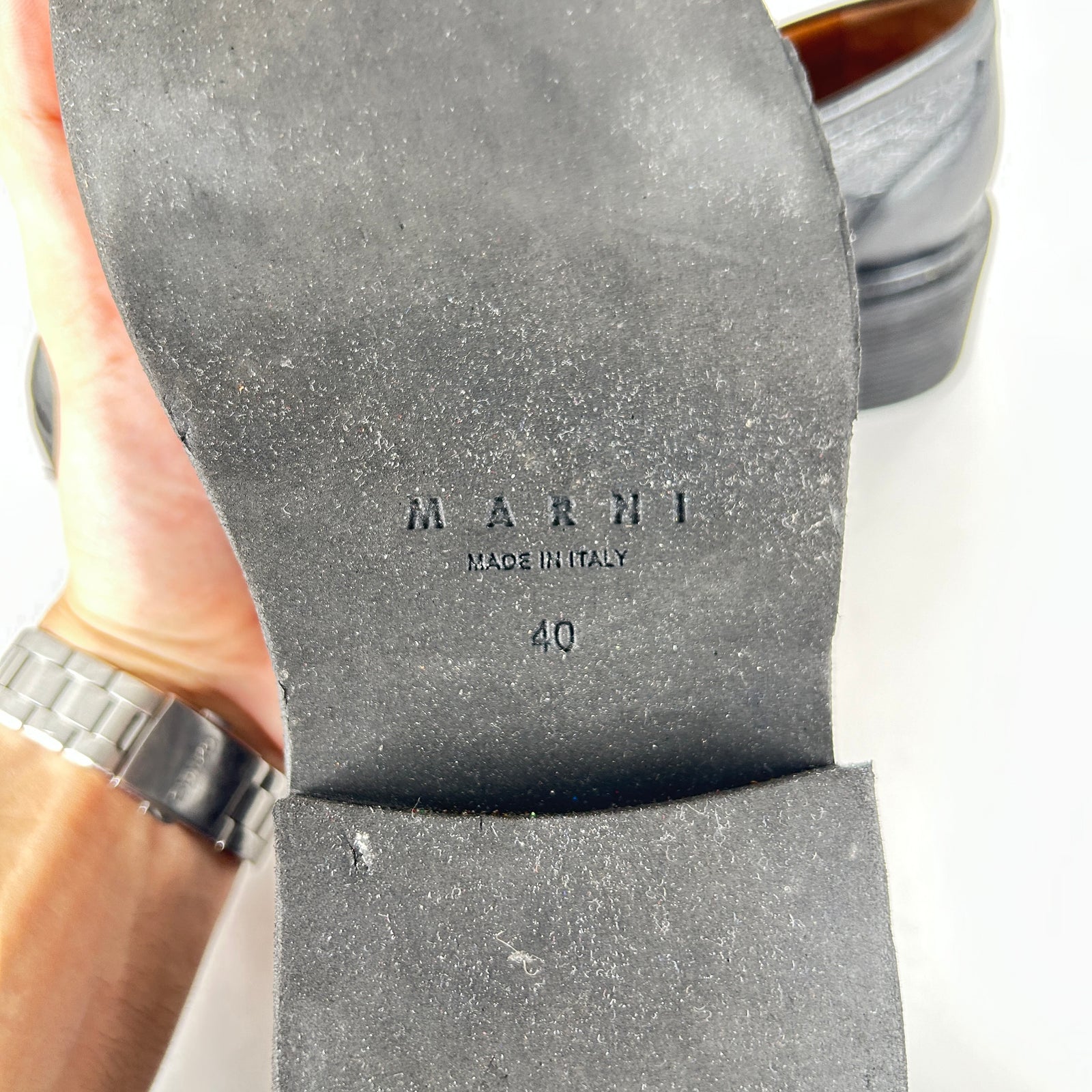 Marni Pierced Leather Loafers Size 7