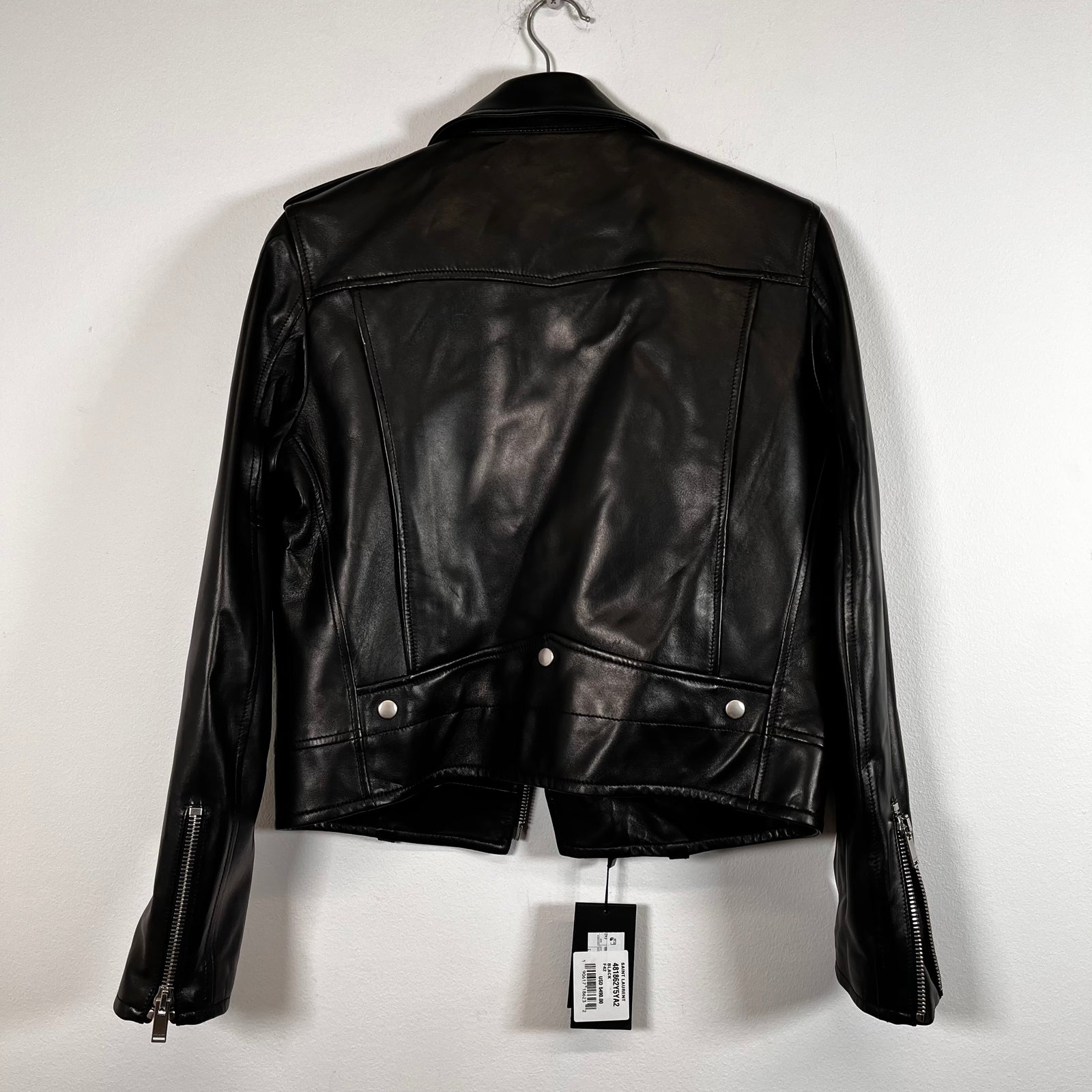 Saint Laurent Plunged Leather Jacket Size XS