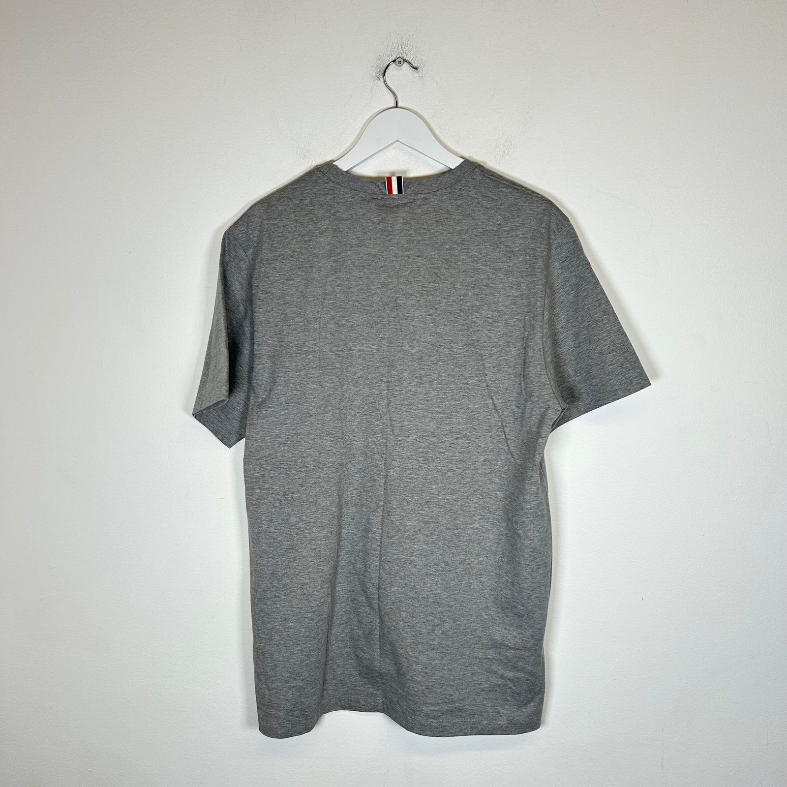 Thom Browne Grey 4 Bar T-Shirt Size 4