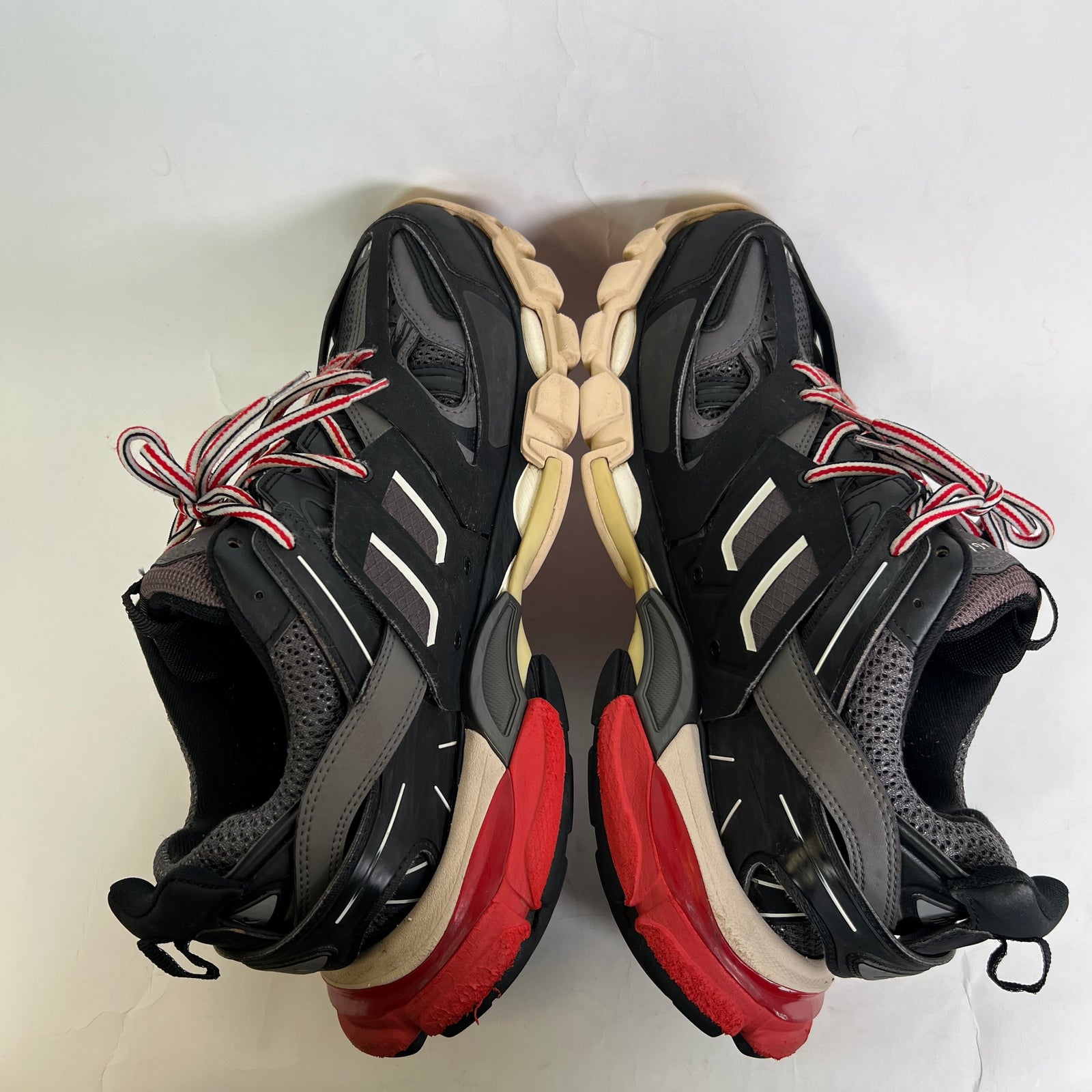 Balenciaga Black/Red Track Sneaker Size 44