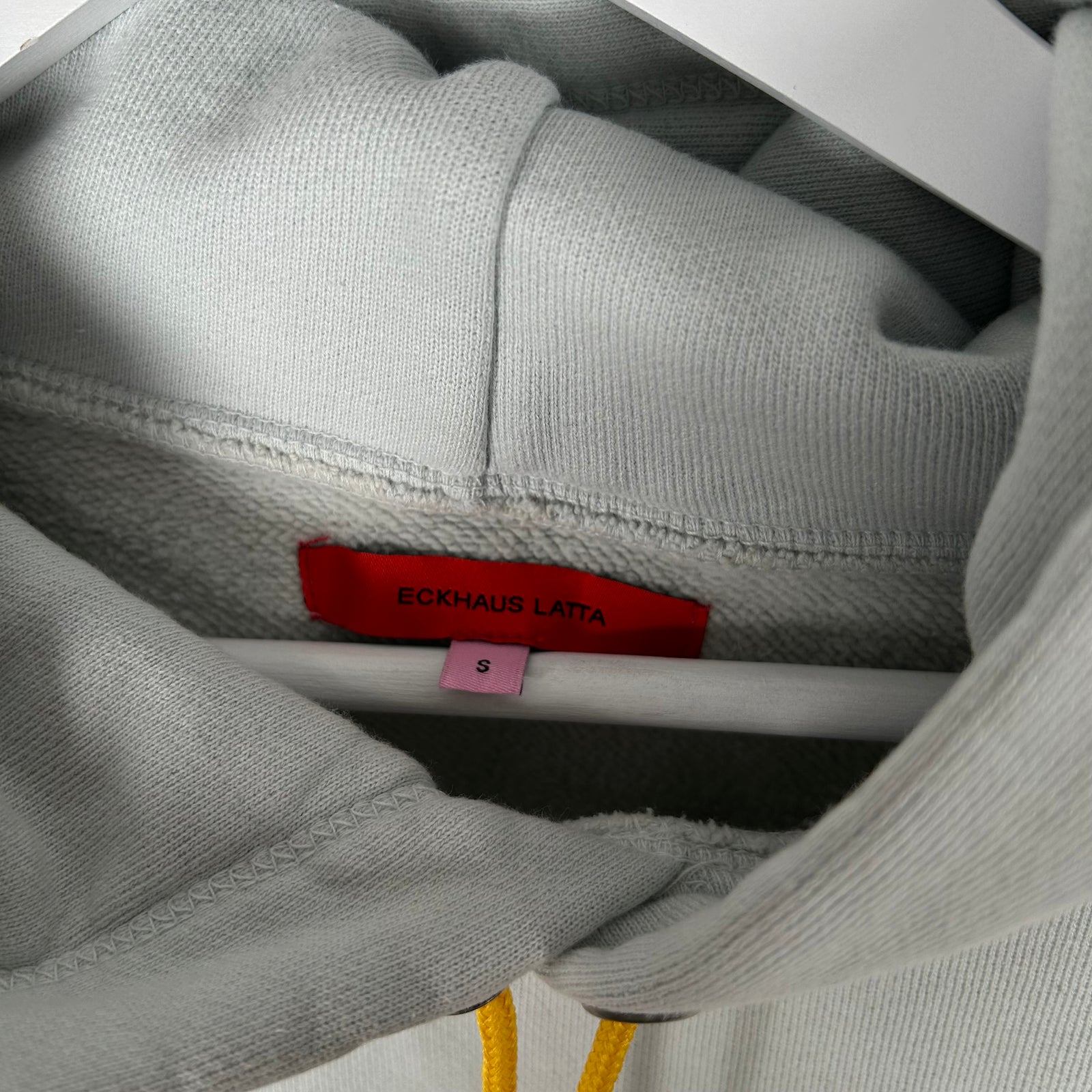 Eckhaus Latta Baby Blue Logo Hoodie Size S