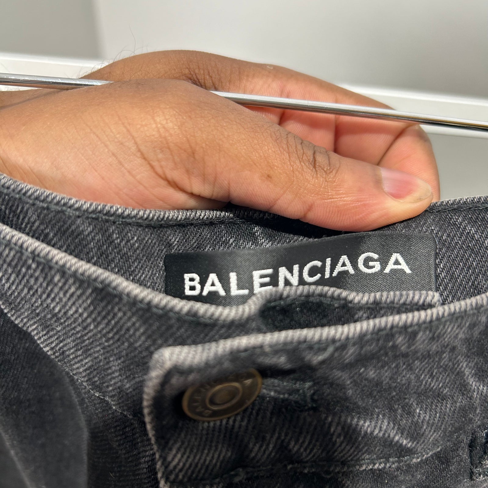 Balenciaga Red Striped Black Jeans Size 34