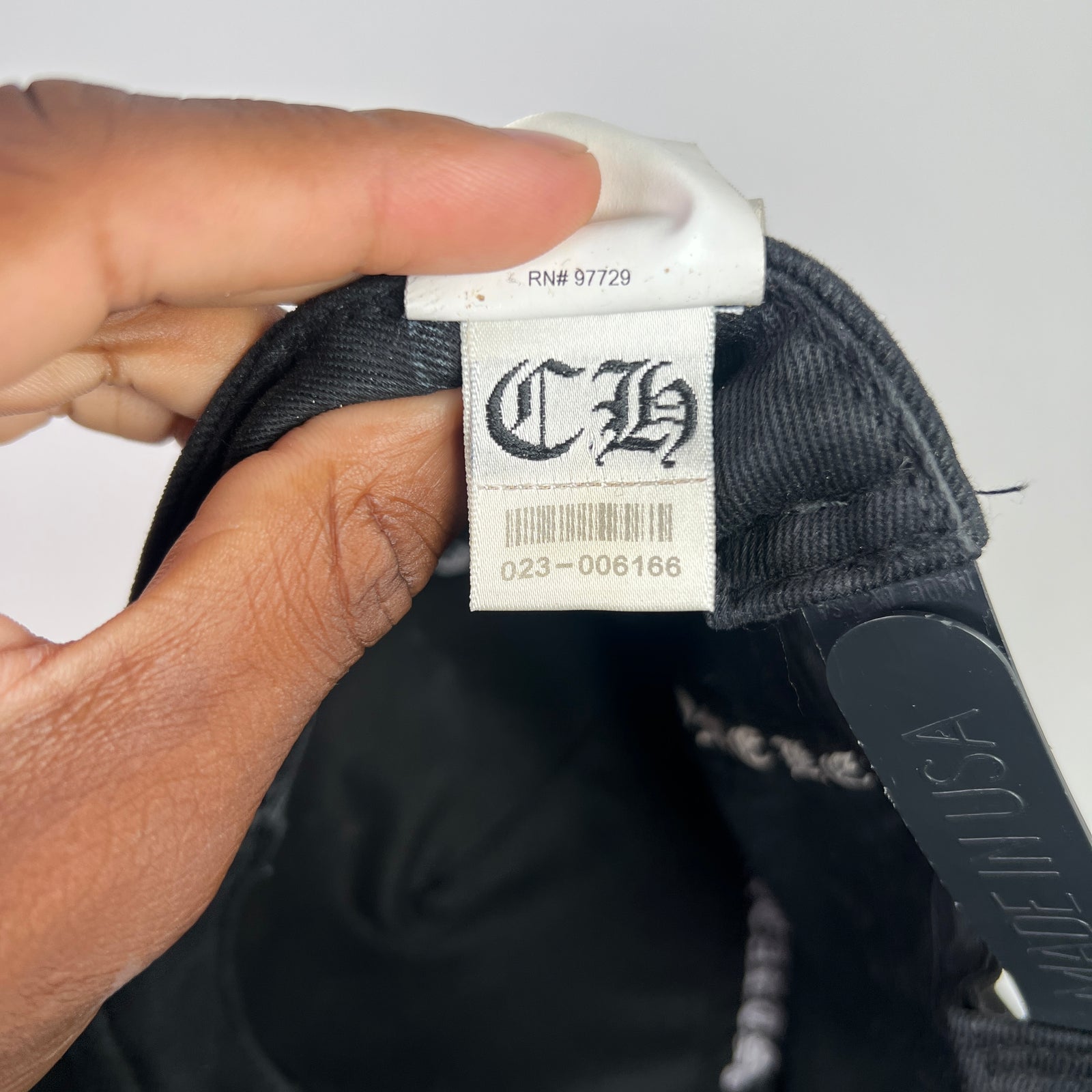 Chrome Hearts Smoked Vertical Logo Hat