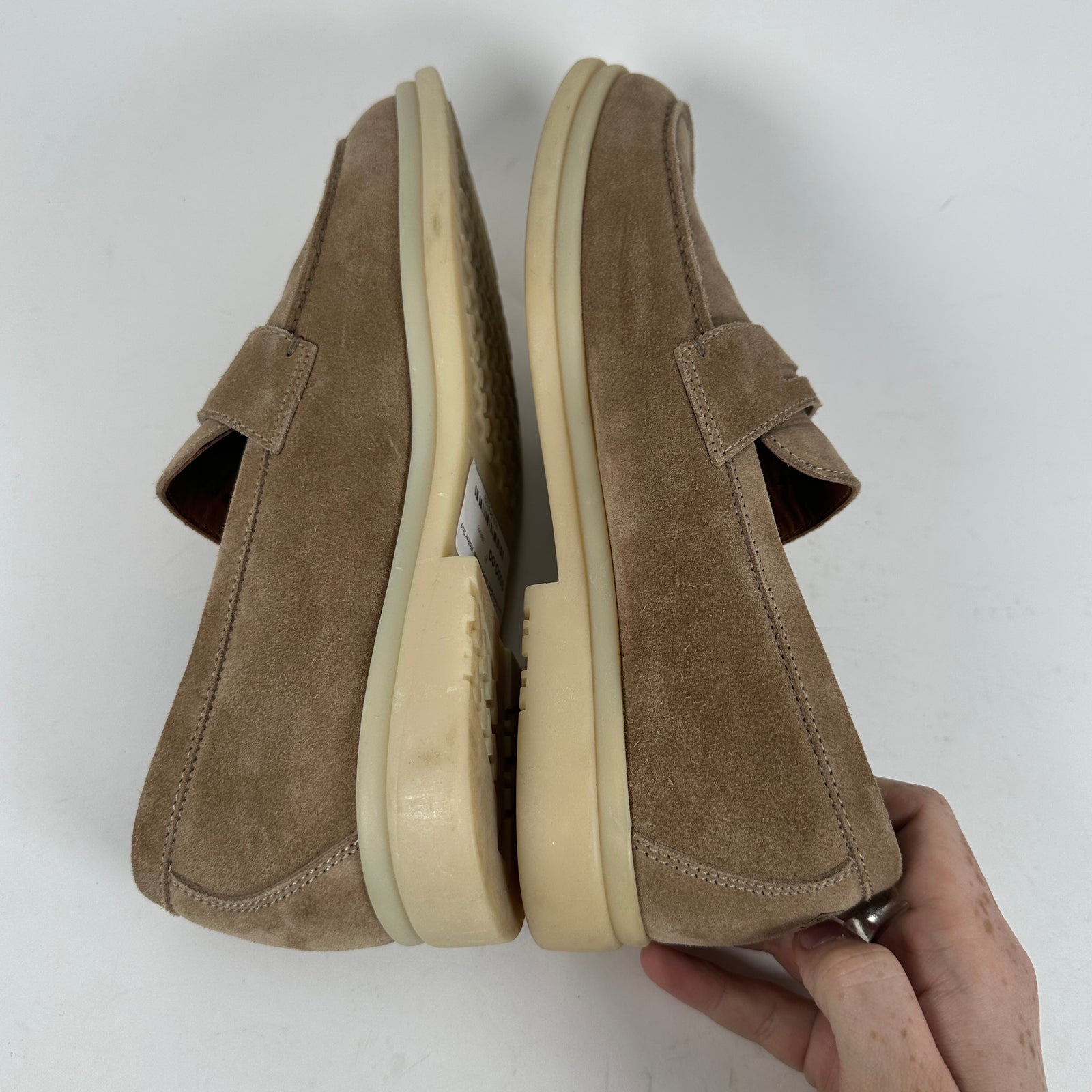 Loro Piano Biege Suede Summer Walker Size 41