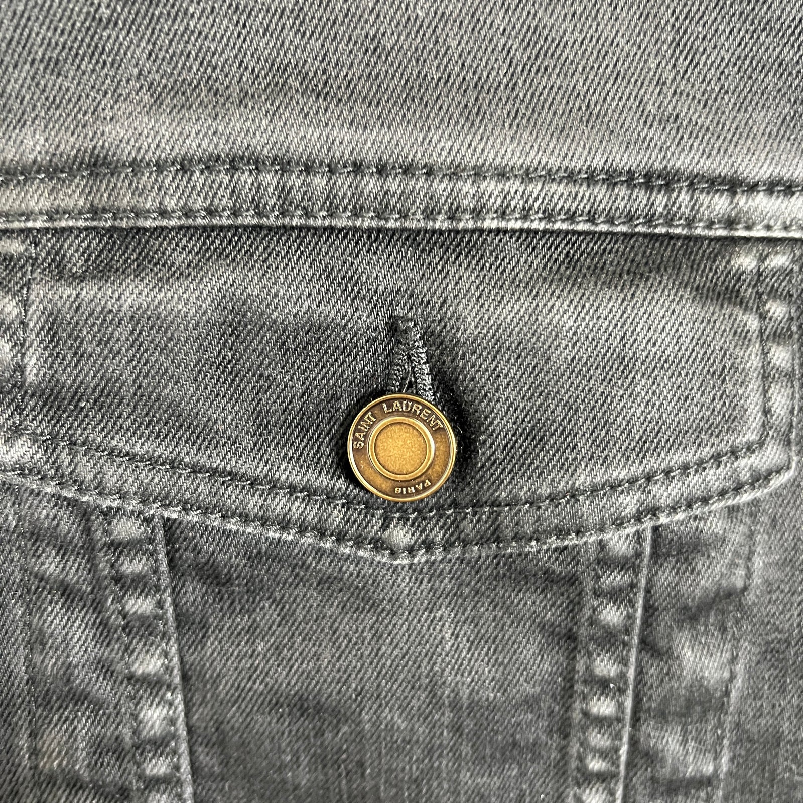Saint Laurent Black Jean Jacket Size M