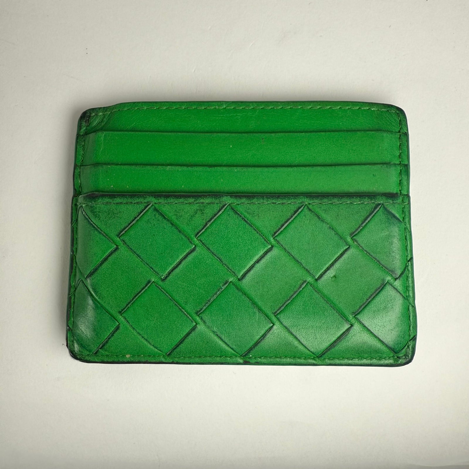 Bottega Veneta Green Quilted Cardholder