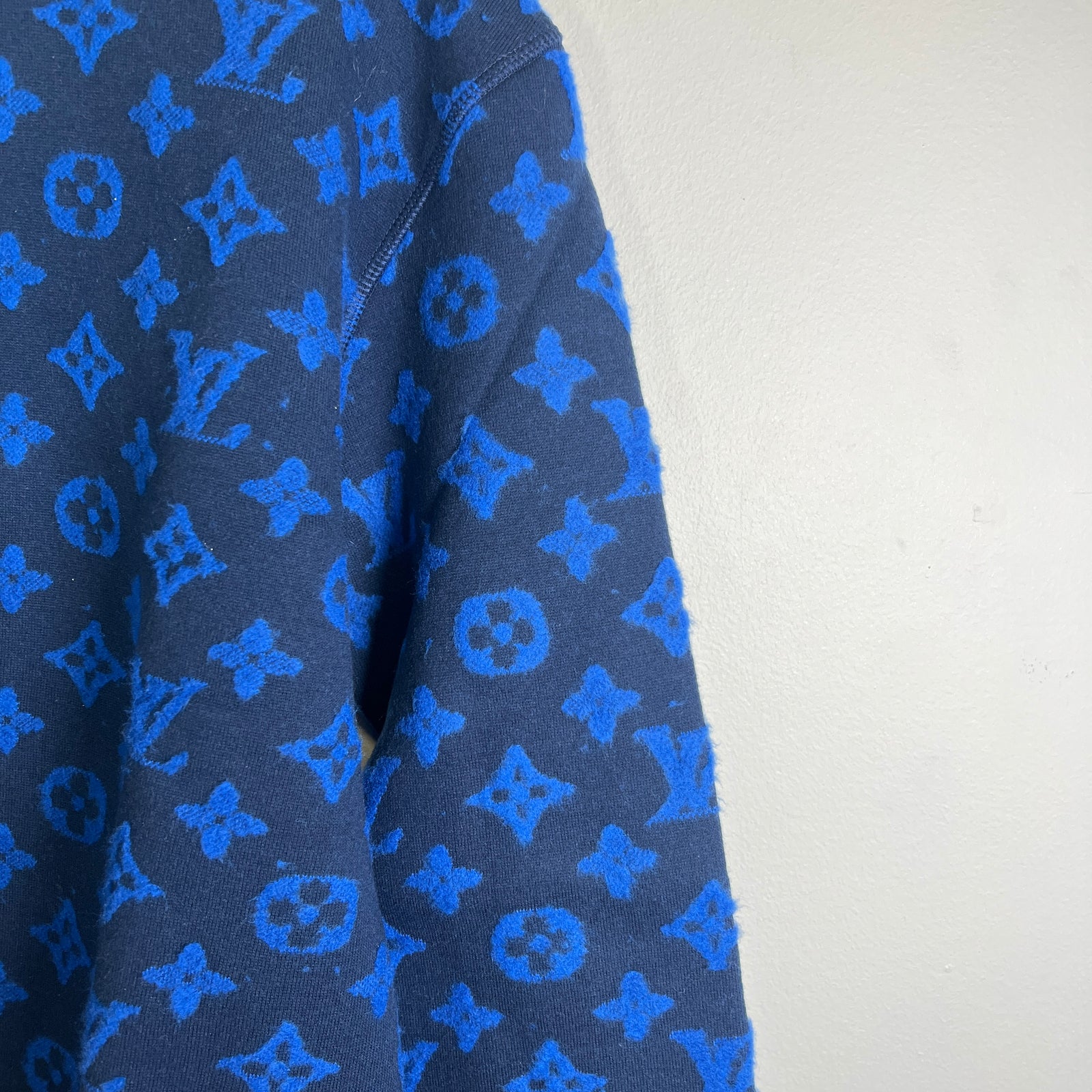 Louis Vuitton Blue Monogram Jacquard Sweater