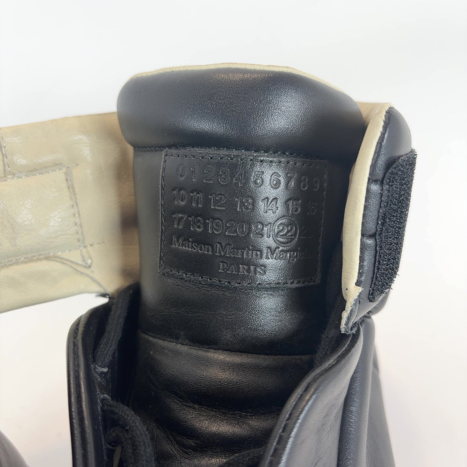Maison Margiela Black/Red Leather High-Top Futures