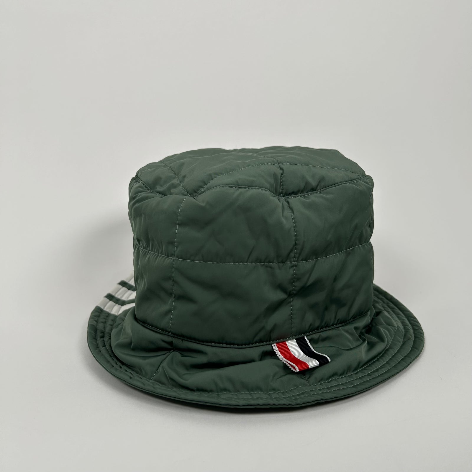 Thom Browne Green Puffer Bucket Hat Size M