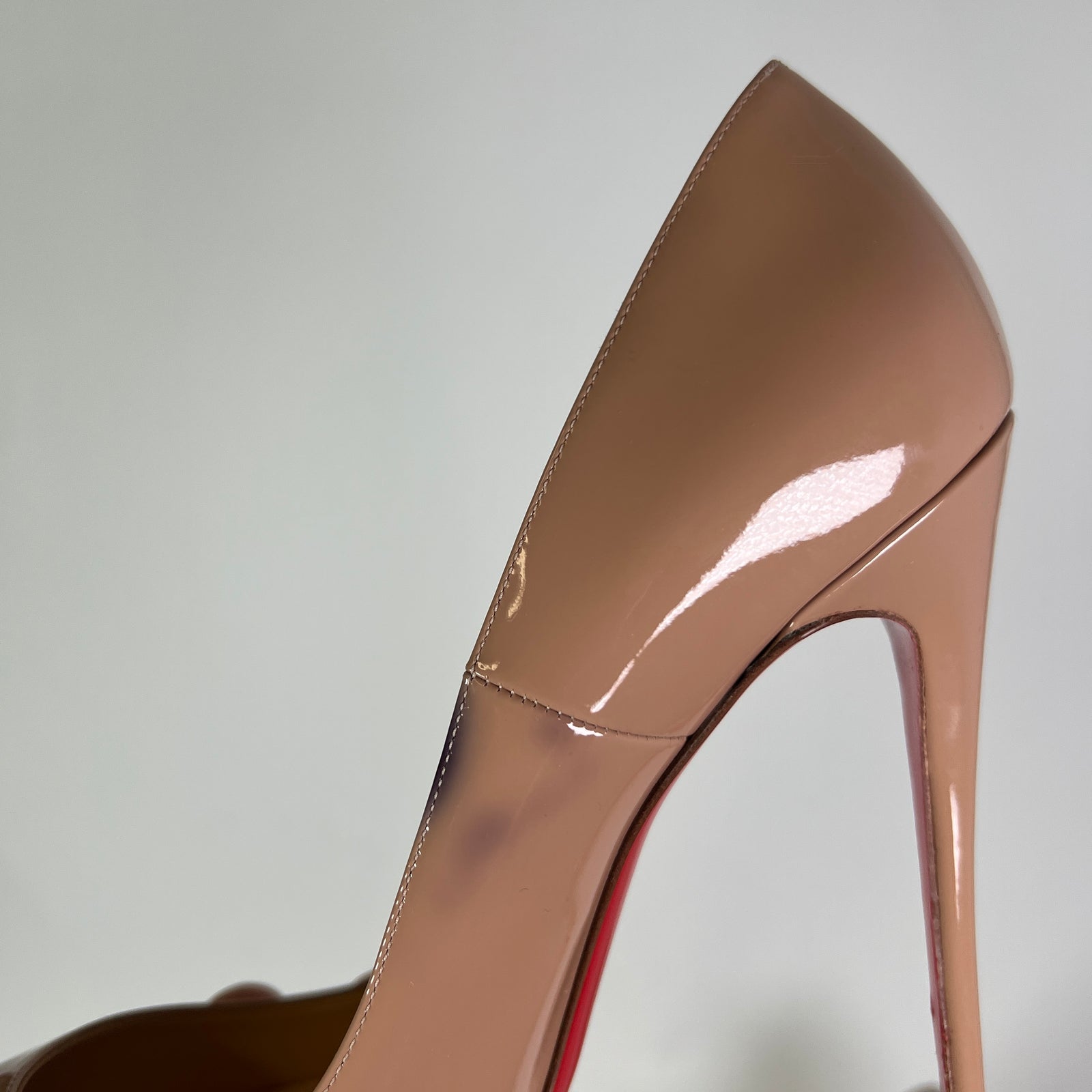 Christian Louboutin Nude Patent Kate 120 Heels Size 41