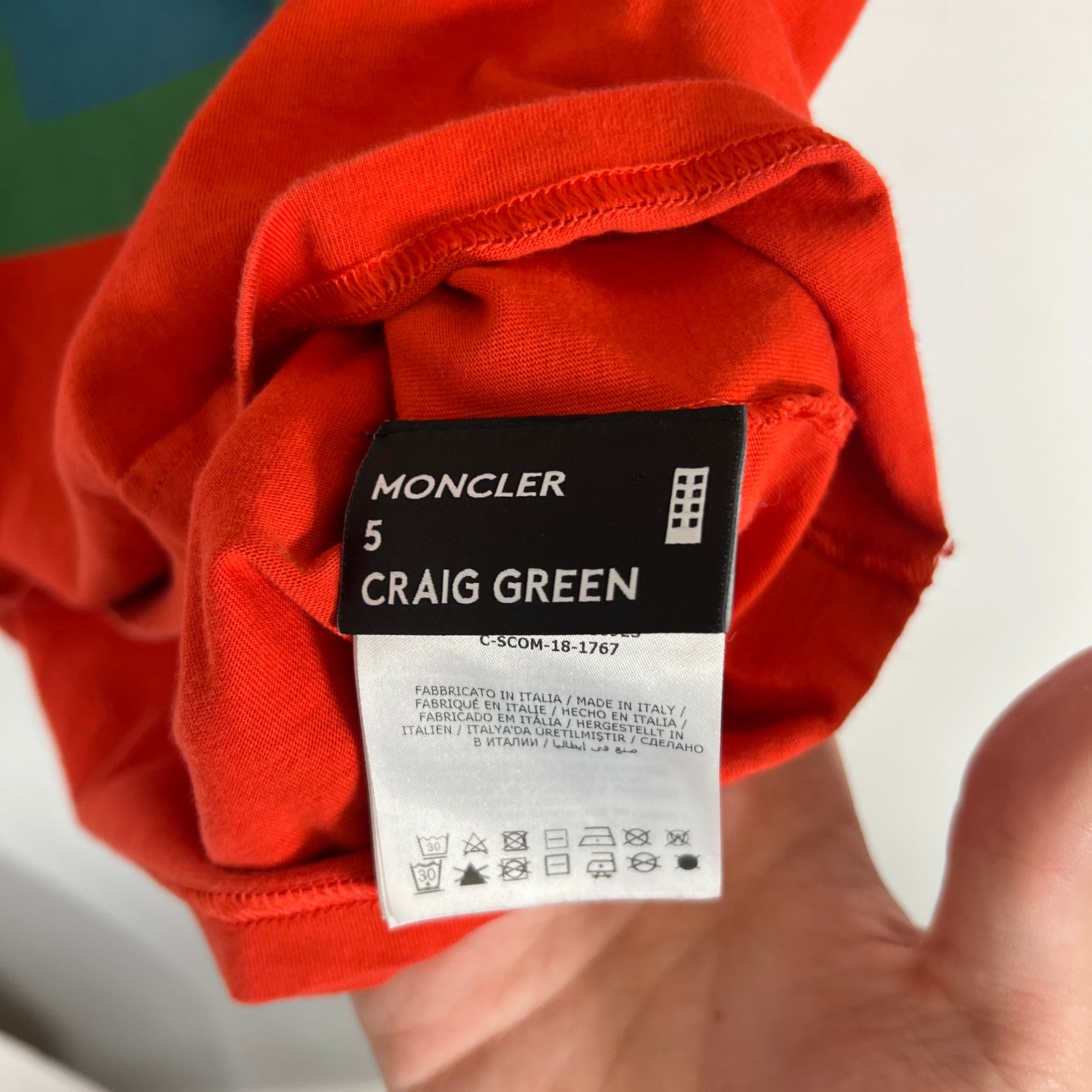 Moncler Orange T-Shirt Size 5