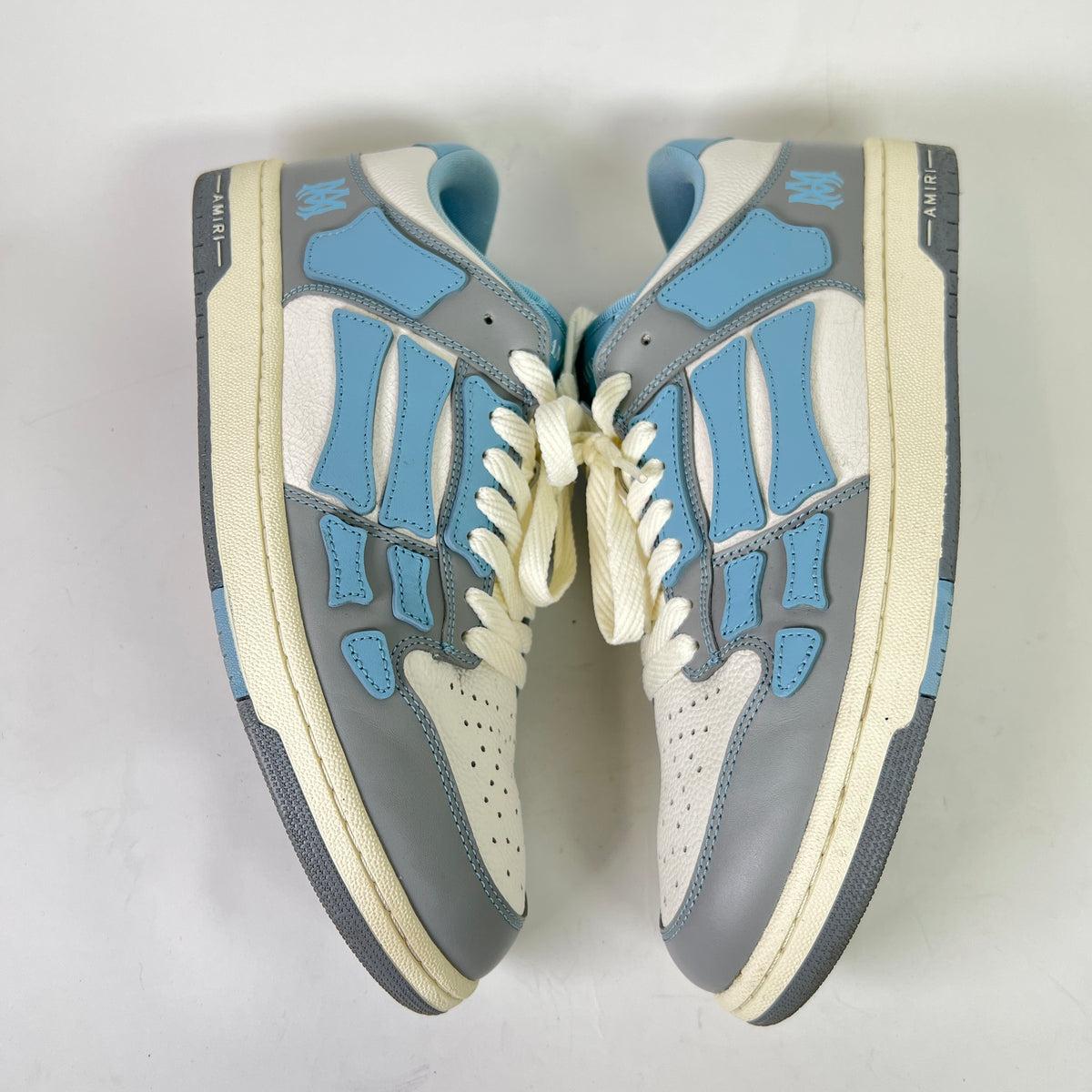 Amiri Blue/Grey Varsity Skel Low-Top Sneakers