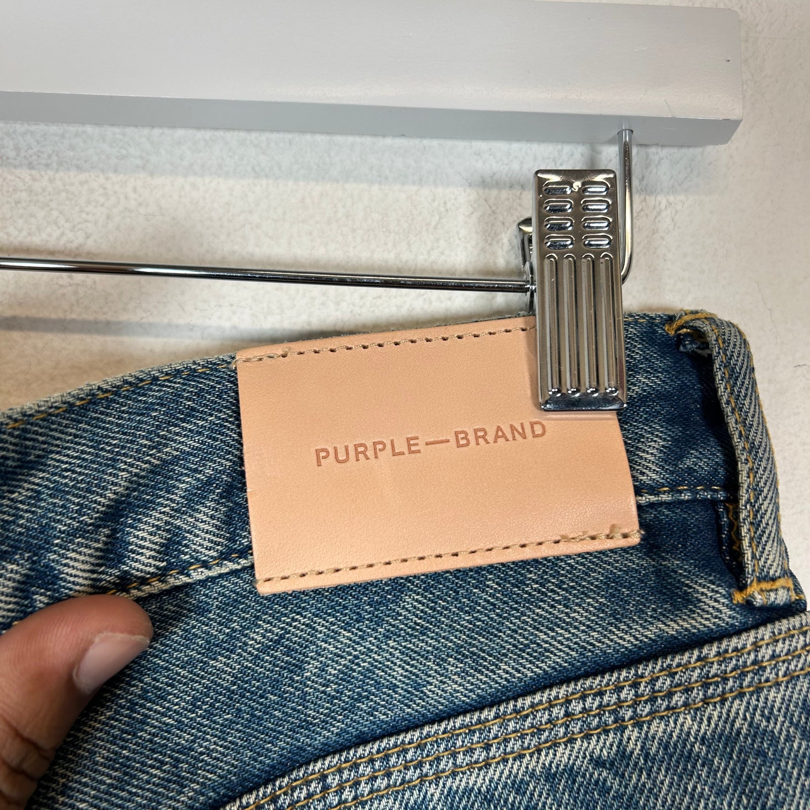 Purple Vintage Knee Slit Indigo Jeans Size 34