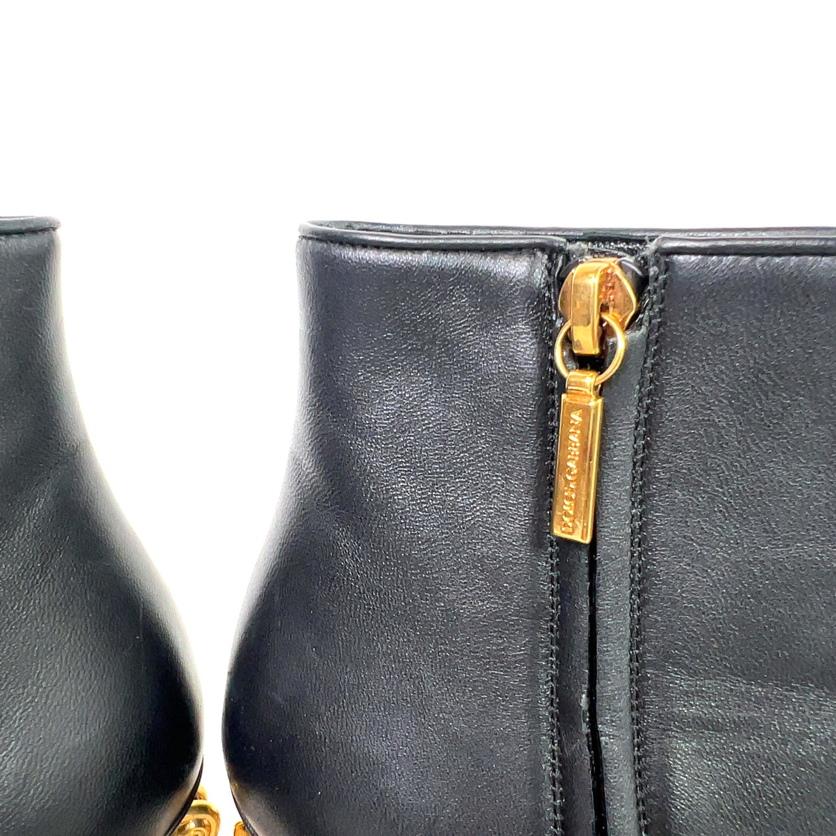 Dolce & Gabbana Baroque DG Leather Ankle Boots