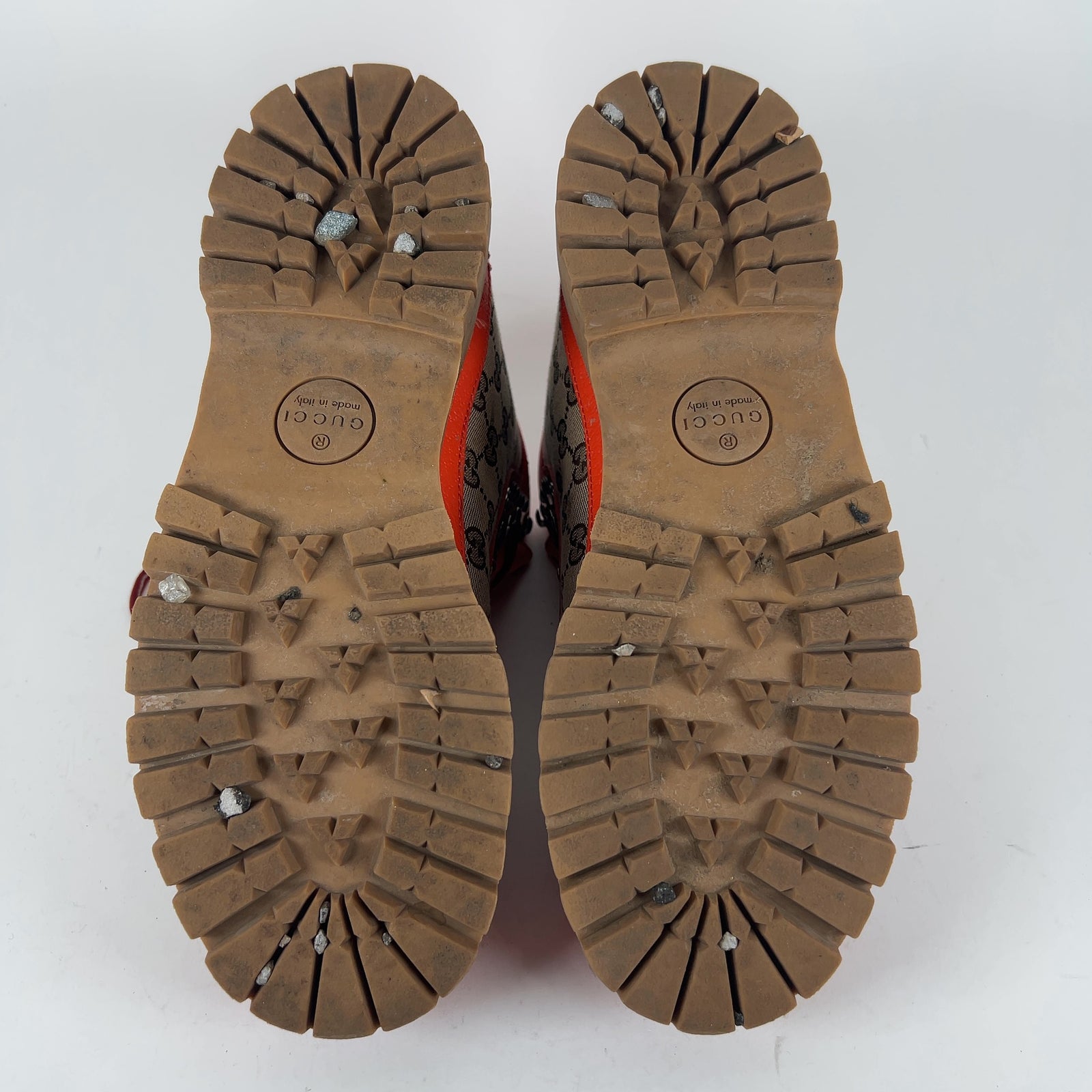 Gucci x The North Face GG Canvas Lace Up Hiking Boots