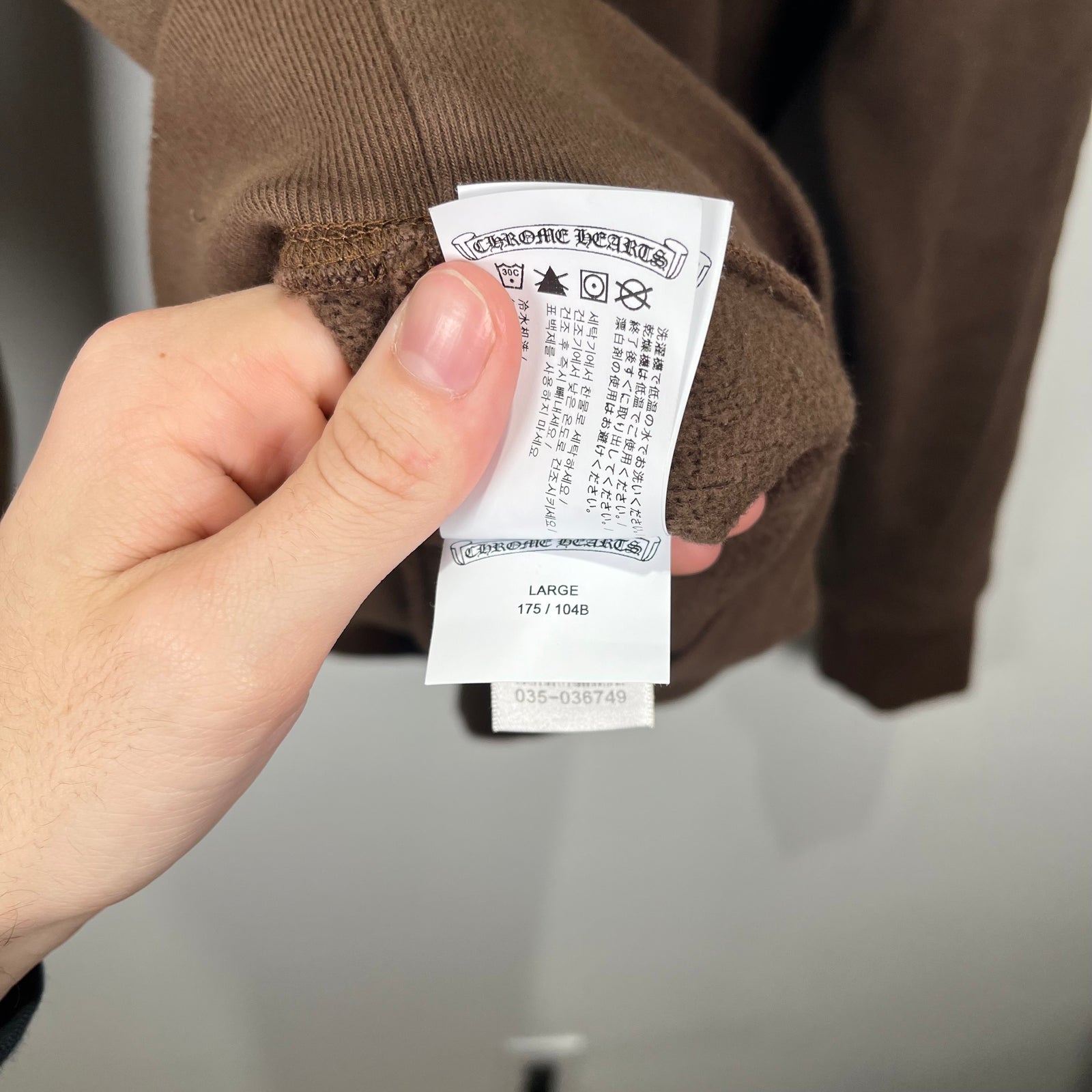 Chrome Hearts Brown 'Slo Ride14' 1/4 Zip Polo Size L