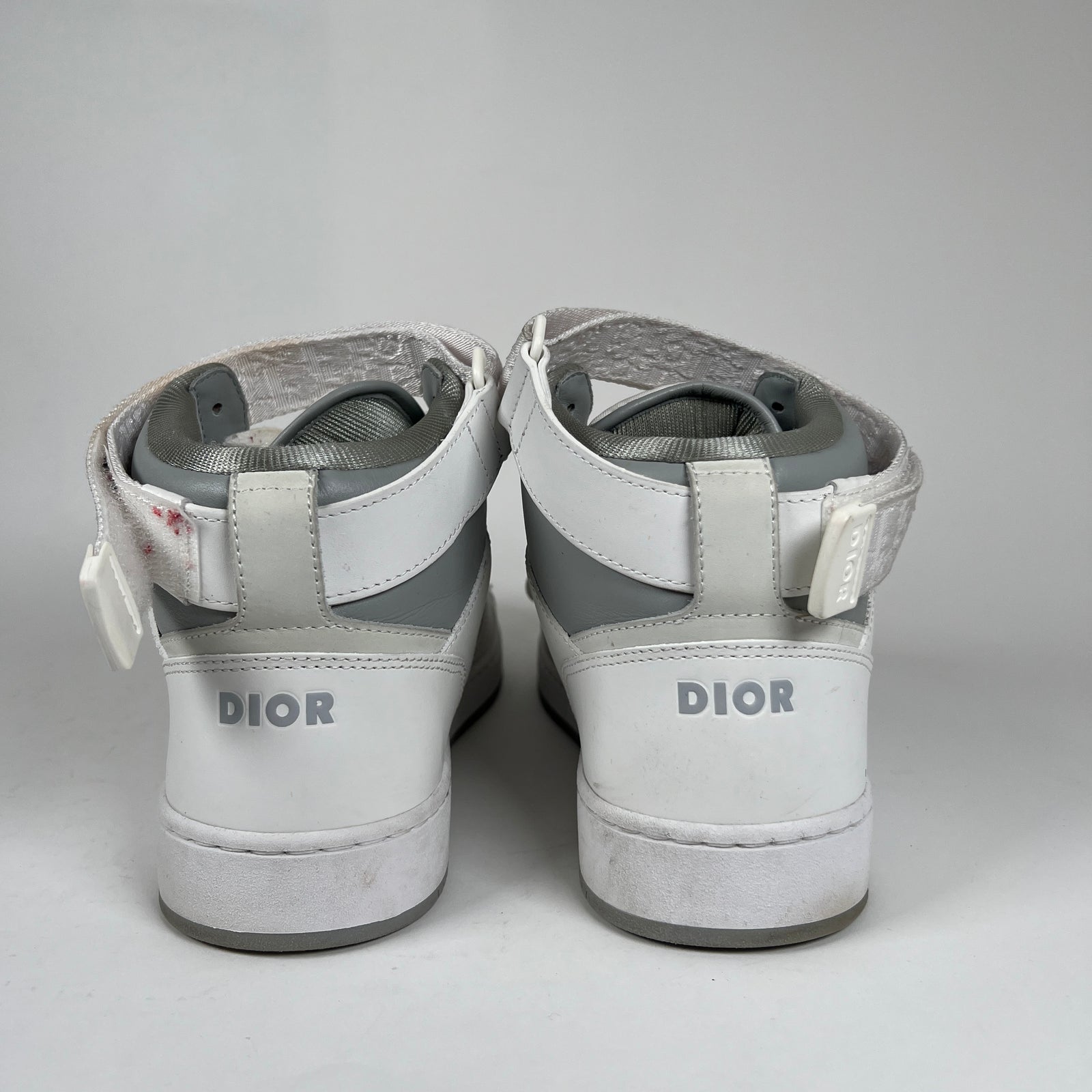 Dior B27 White/Gray Oblique Hightops Size 10