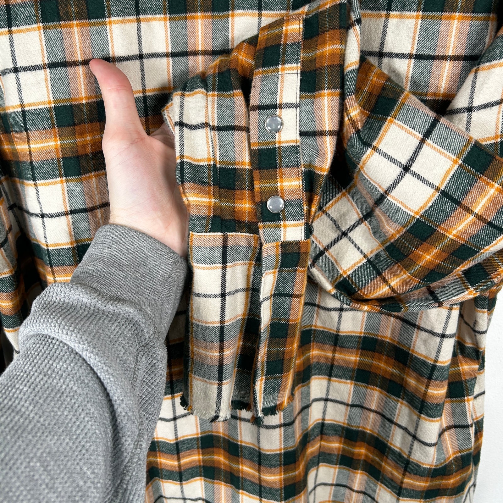 Greg Lauren Green/Yellow GL1 Flannel Size 4