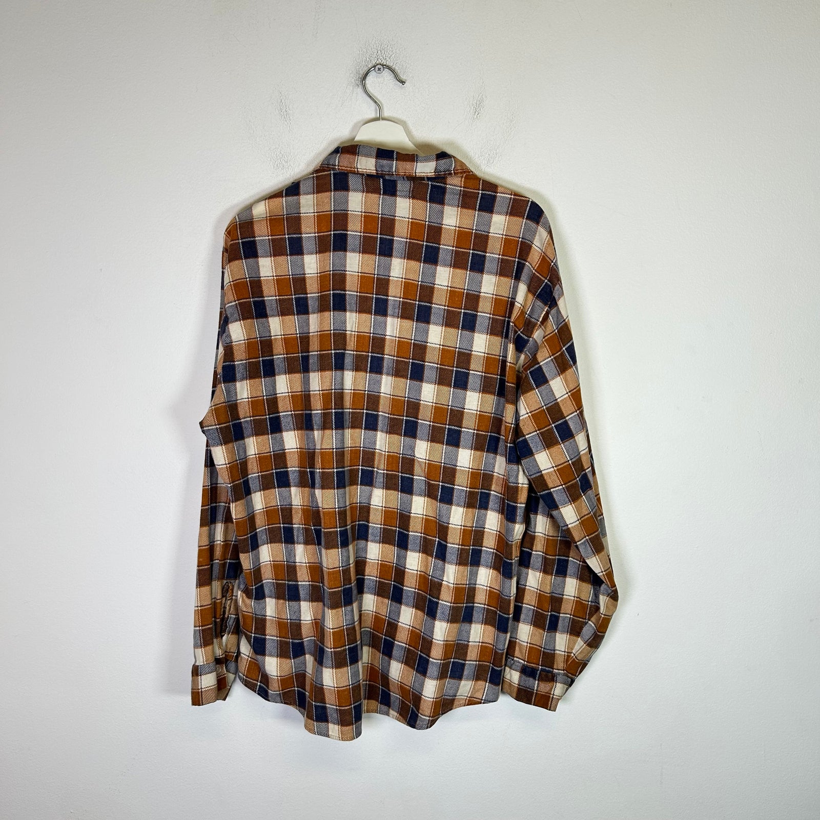 Needles Rebuild Tan Ribbon Flannel Shirt Size L