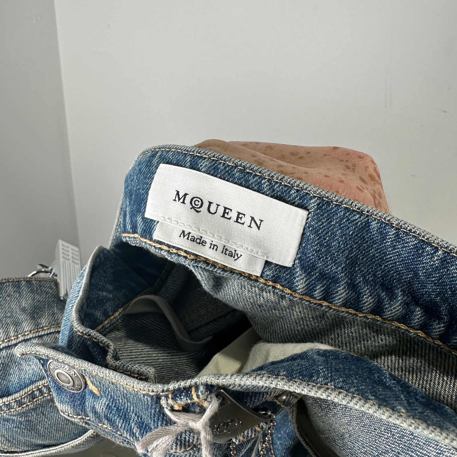 Alexander Mcqueen Baggy Skull Print Jeans Size 34