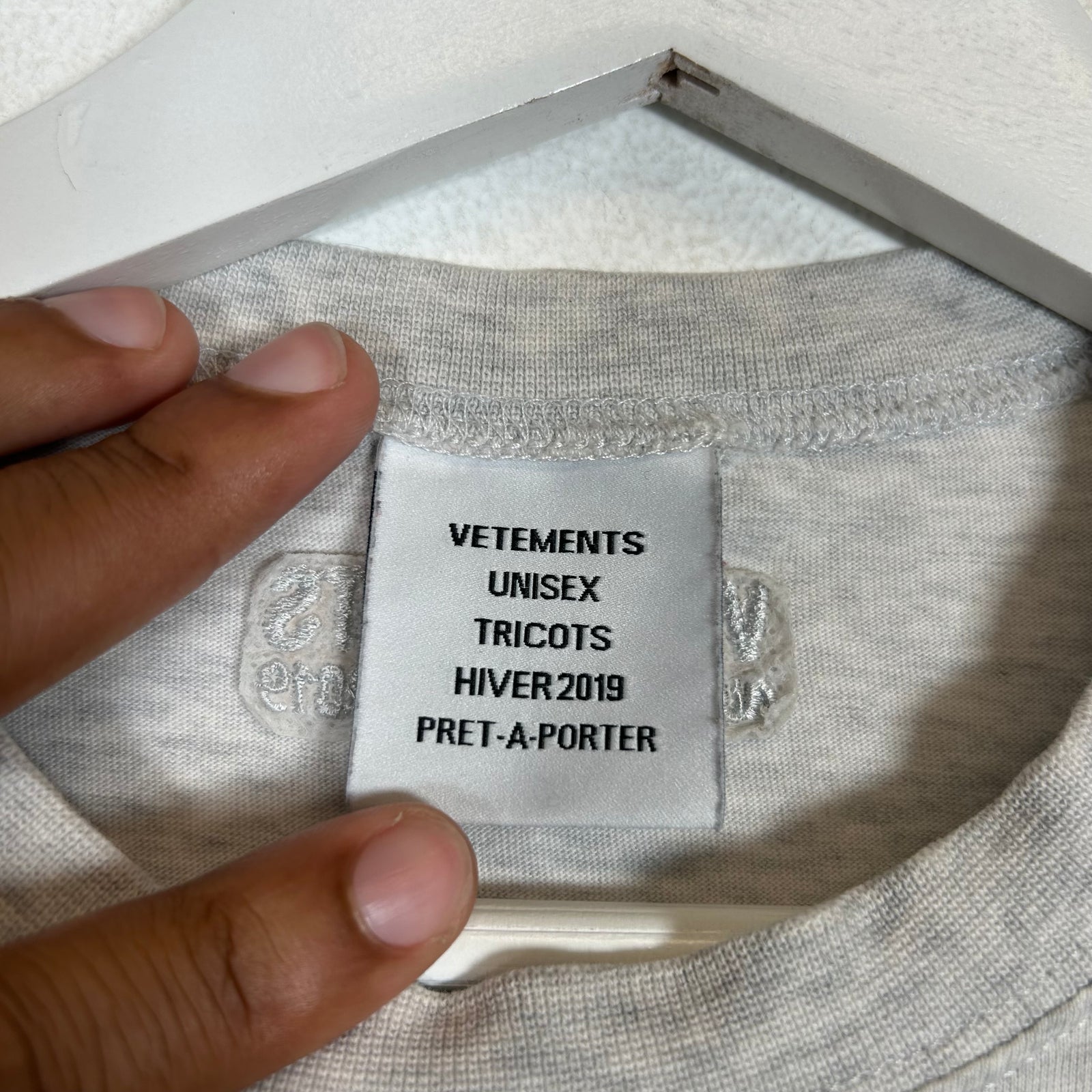 Vetements Grey AW19 'I Don't Do Drama' T-Shirt Size S