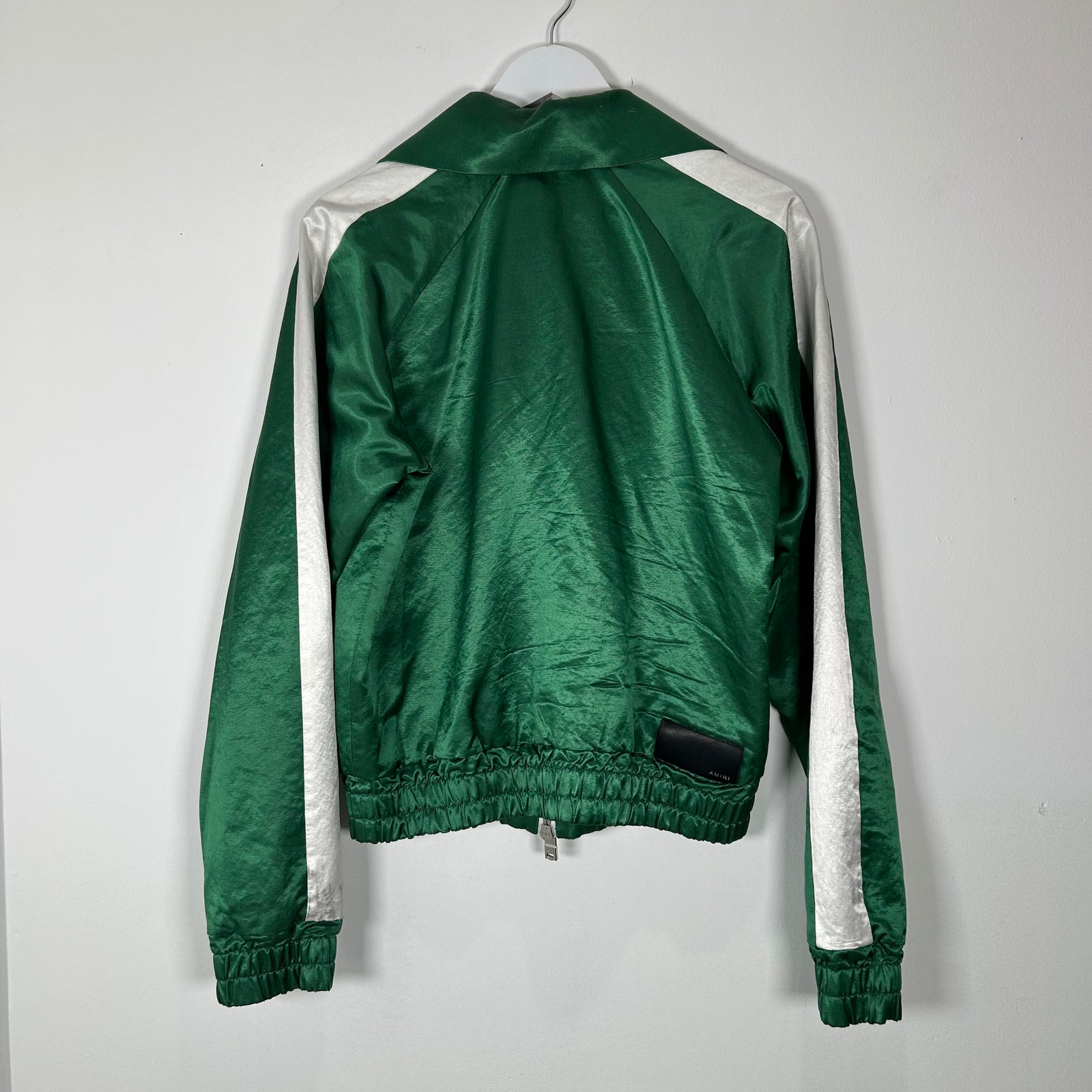 Amiri Green Satin Track Jacket Size S