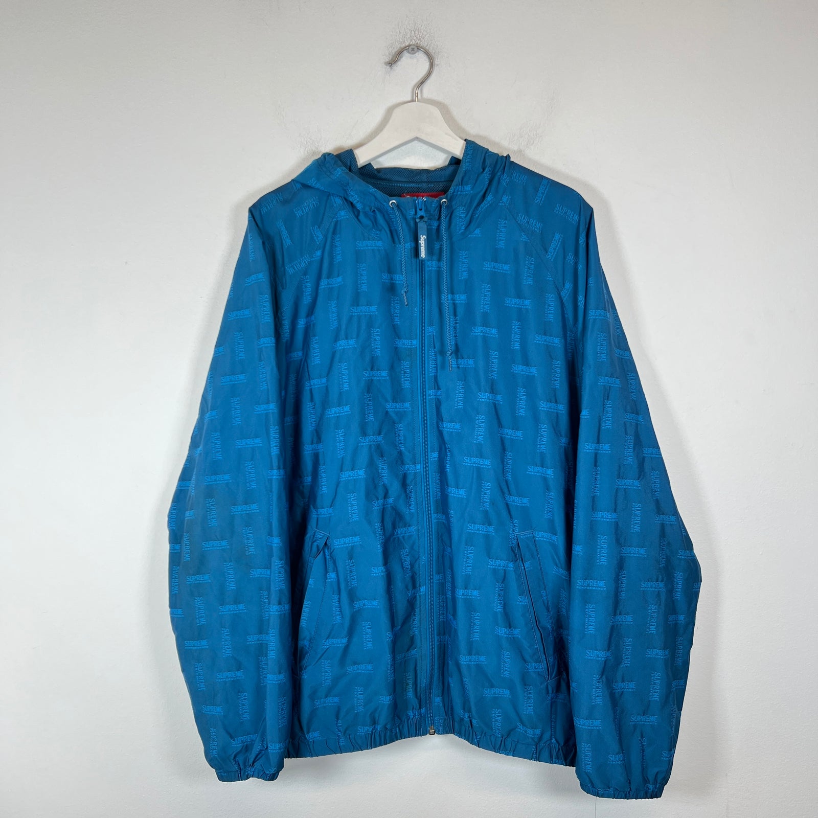 Supreme Blue Jacquard Windbreaker Size XL