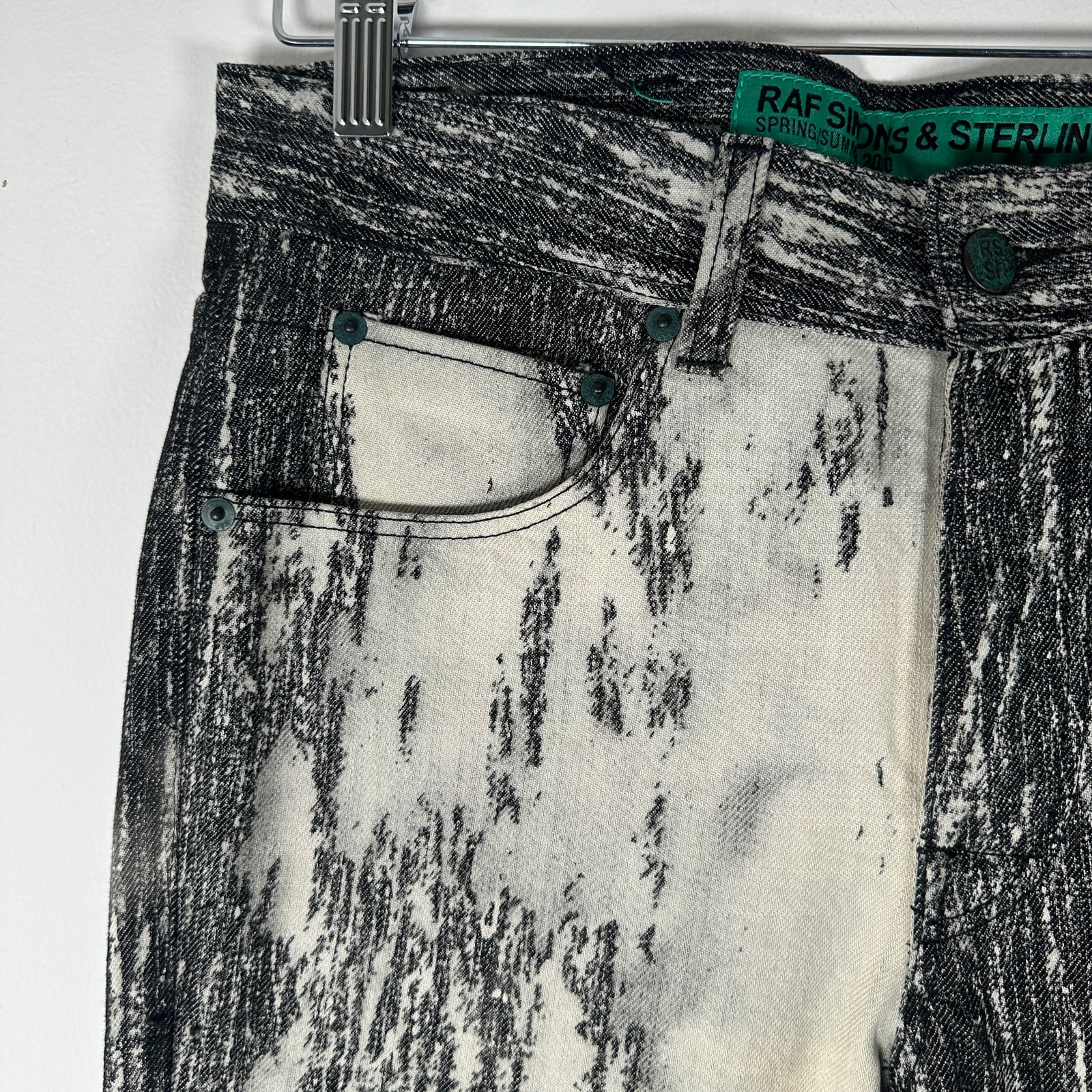 Sterling Ruby x Raf Simons SS10 Bleached Denim Size 29