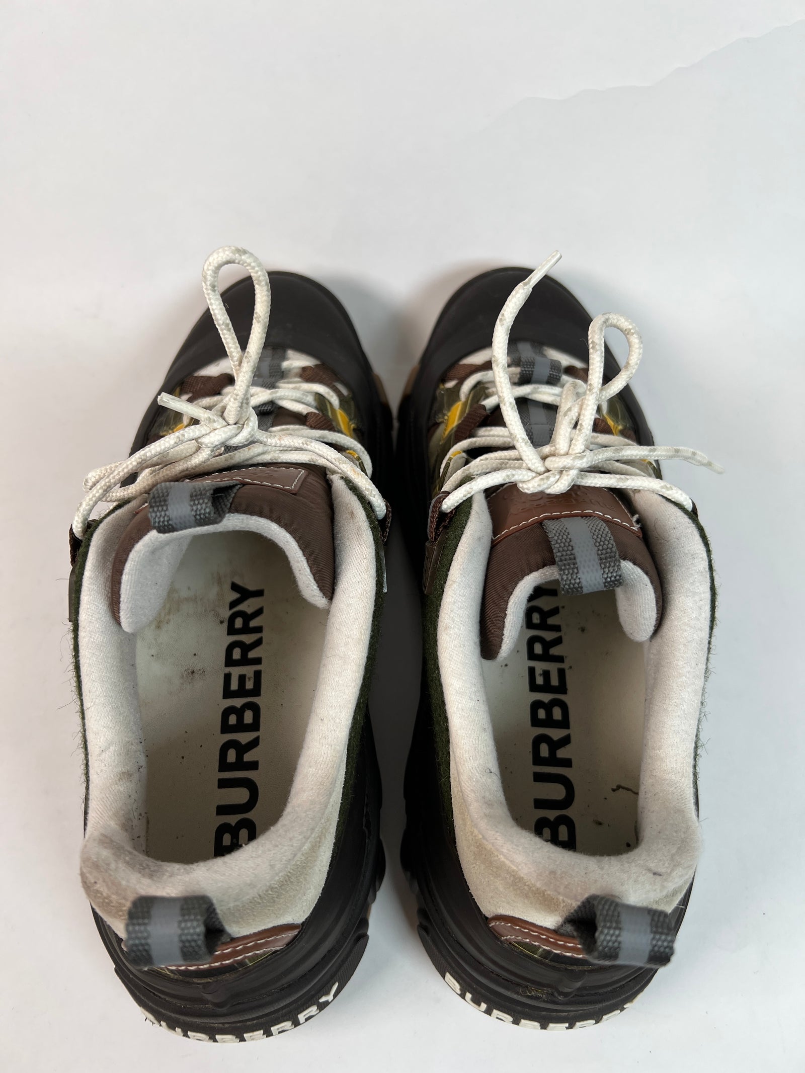Burberry Arthur Green/Yellow Sneakers Sz 43