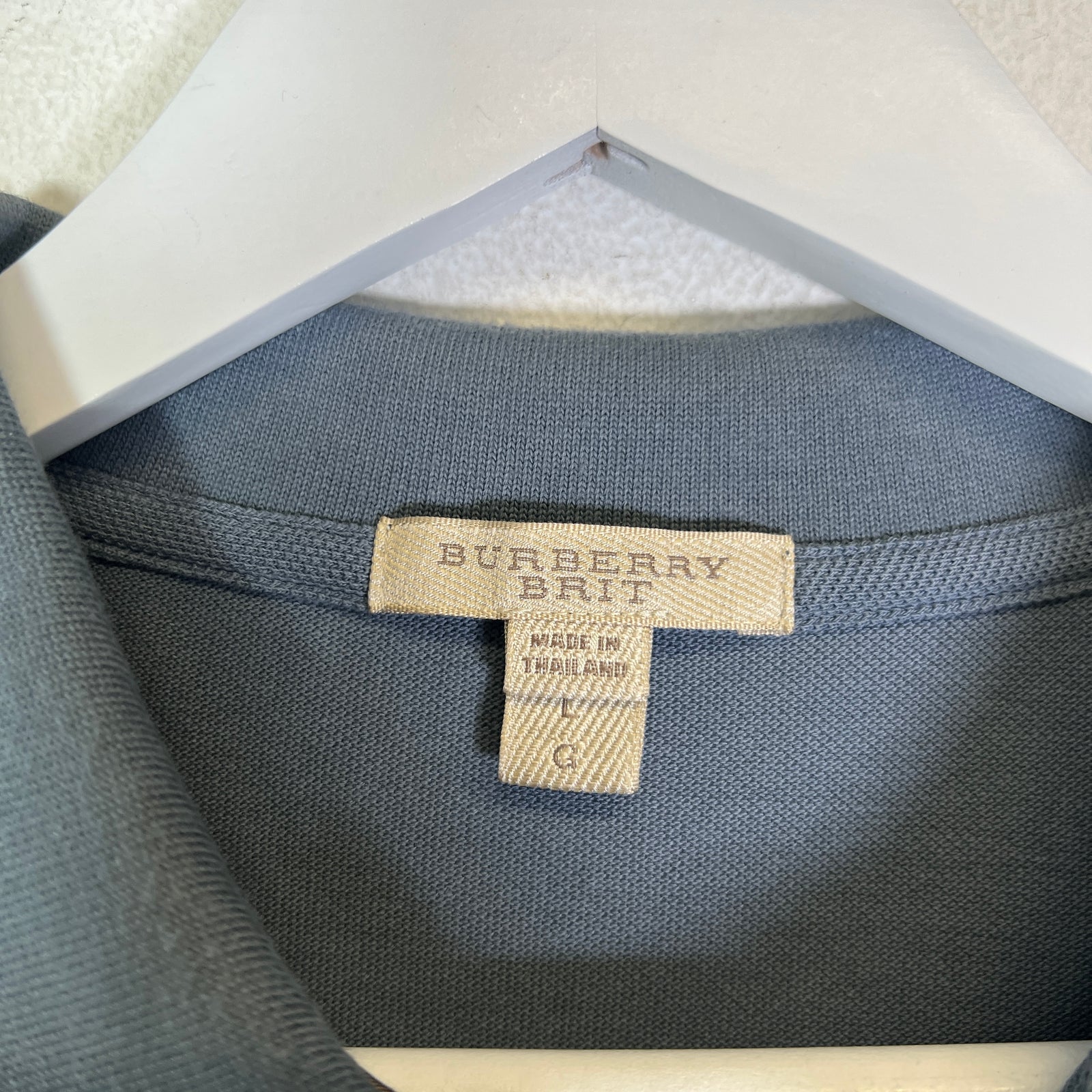 Burberry Brit Grey Check Polo Shirt