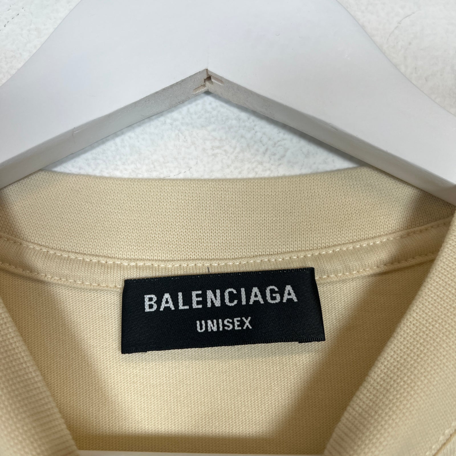 Balenciaga Beige BB Paris Logo T-Shirt Size S