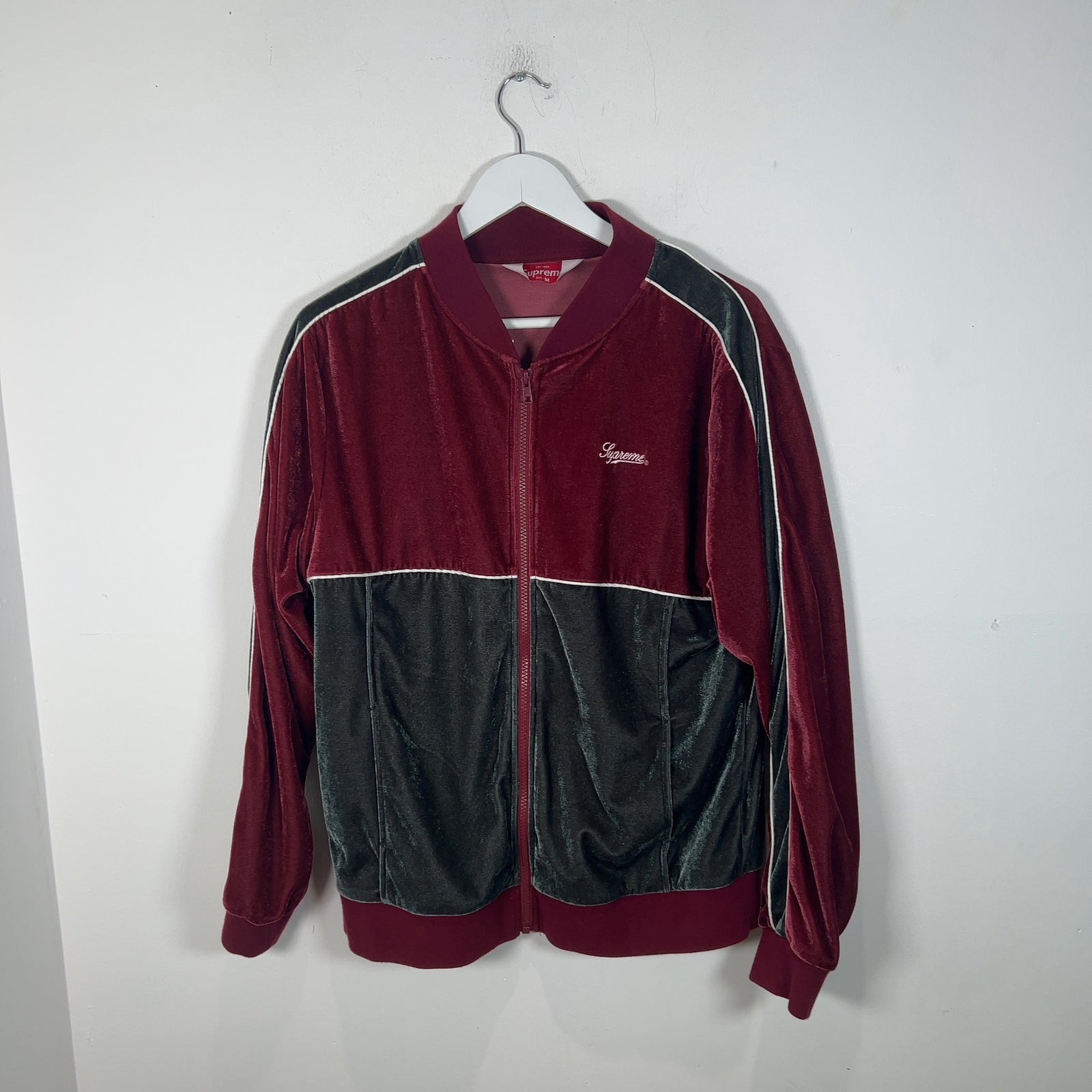 Supreme Logo Velour Track Jacket