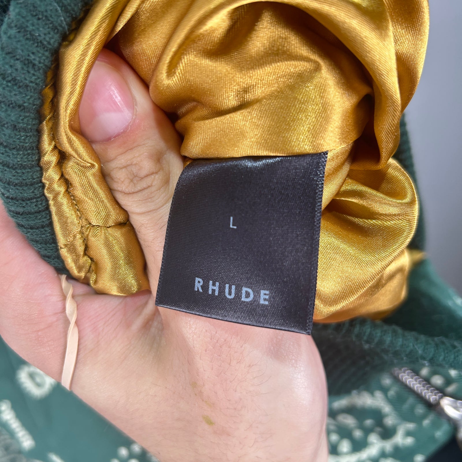 Rhude Paisley Bandana Puffer Jacket Size L