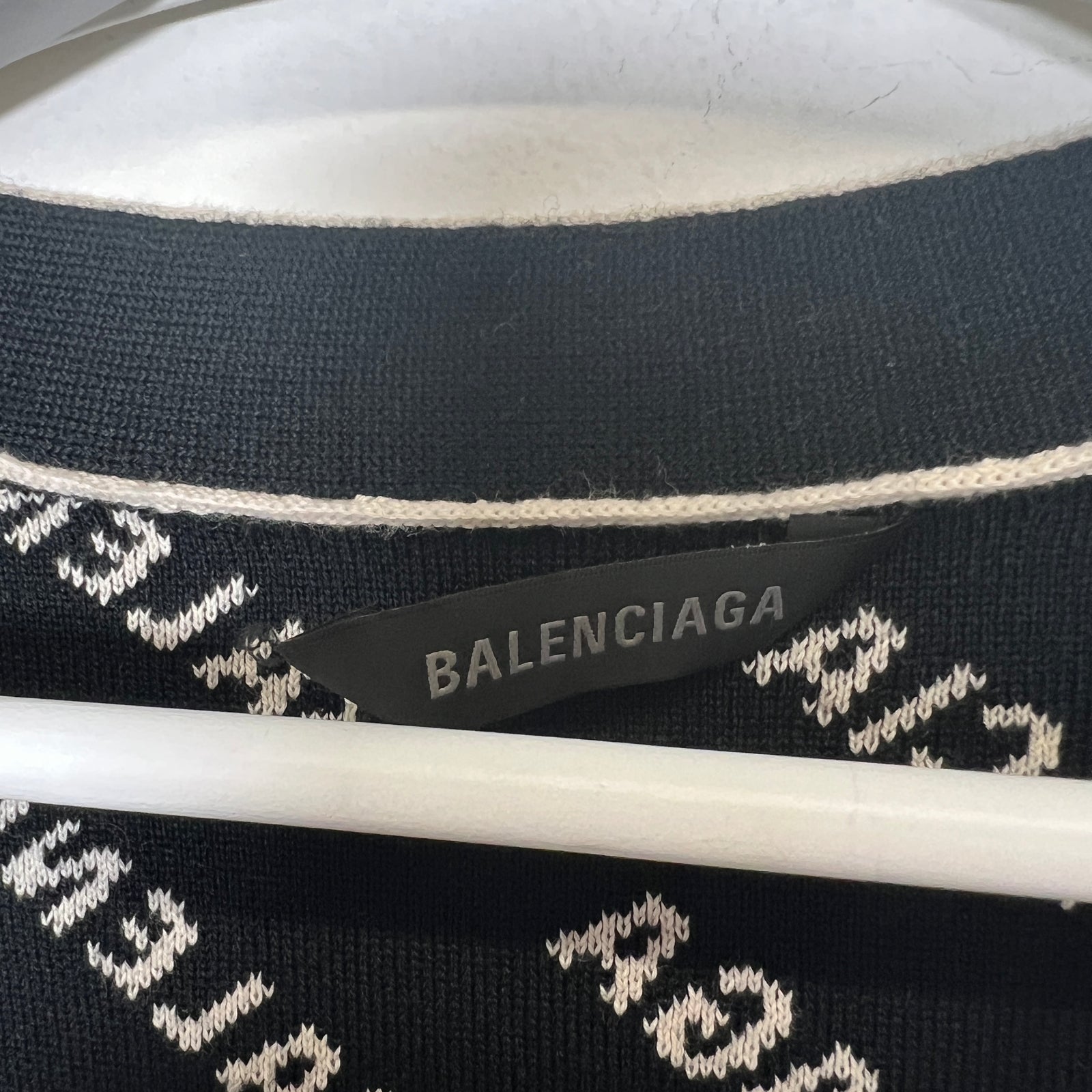 Balenciaga Jacquard Logo Cardigan
