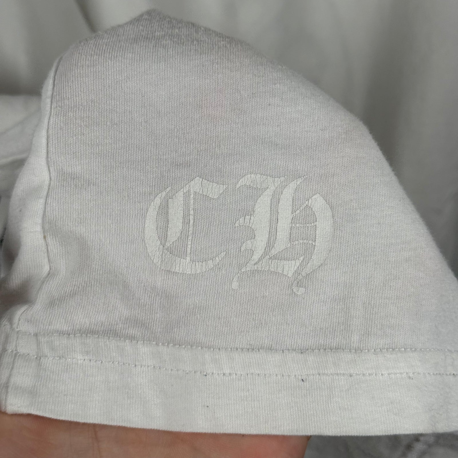 Chrome Hearts White LA Scroll T-Shirt Size M